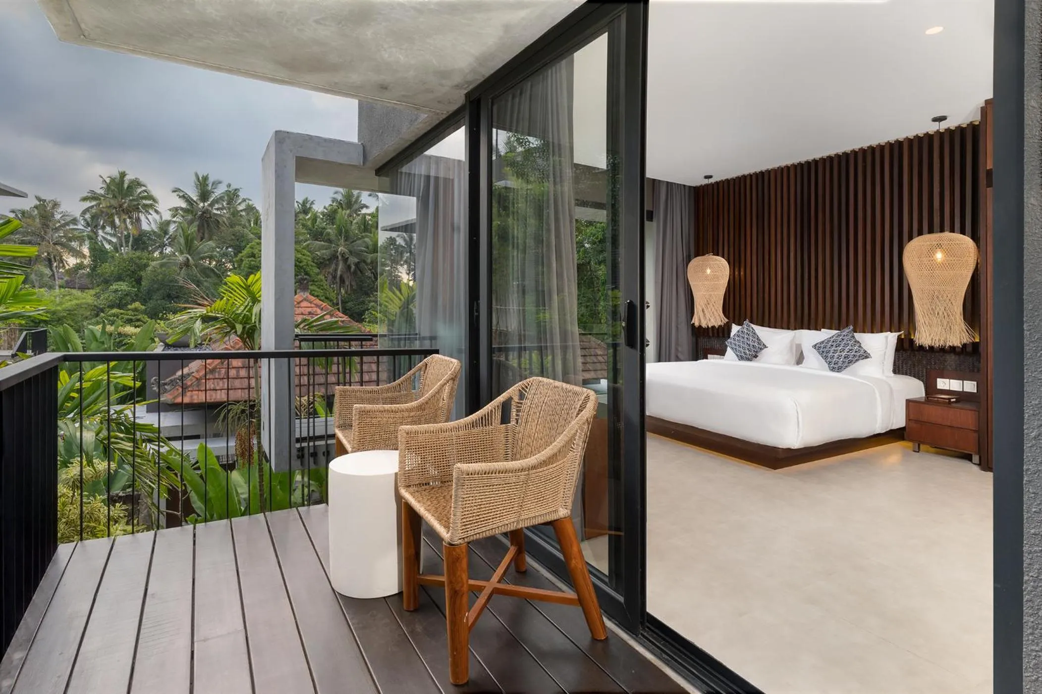 Balcony/Terrace, Bed in The Ning Resort Ubud