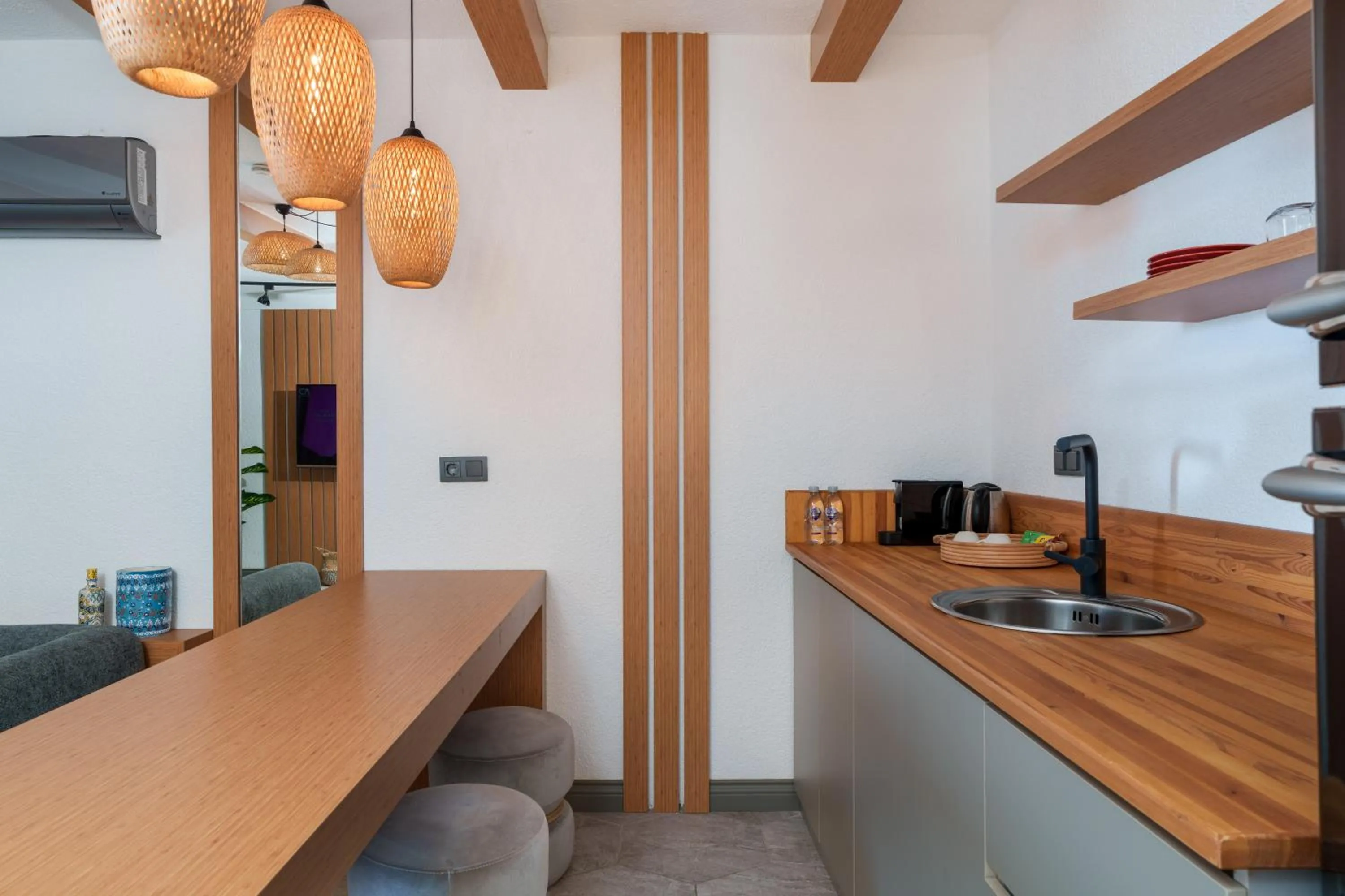 Kitchen or kitchenette in Lupia Suites