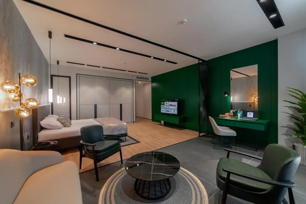 Bed in Dostyk Business Hotel