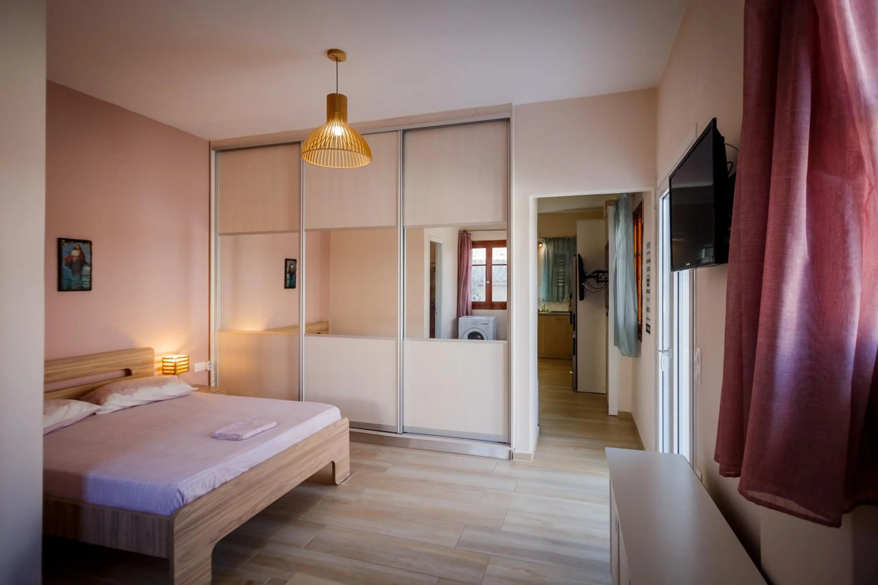 Bedroom, Bed in Sunny Sofi Studios