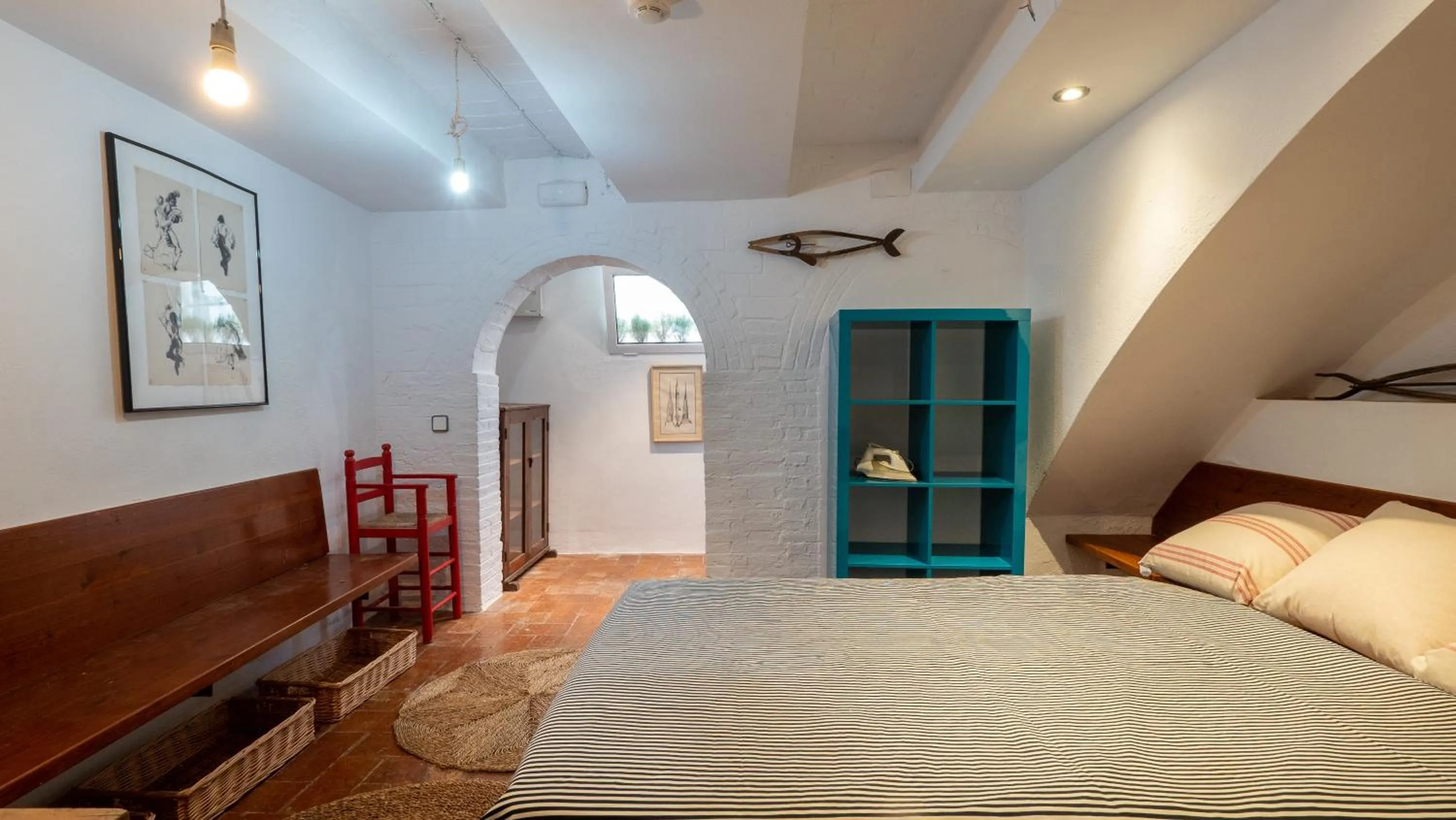 Bed in Flateli Sa Tuna Apartment