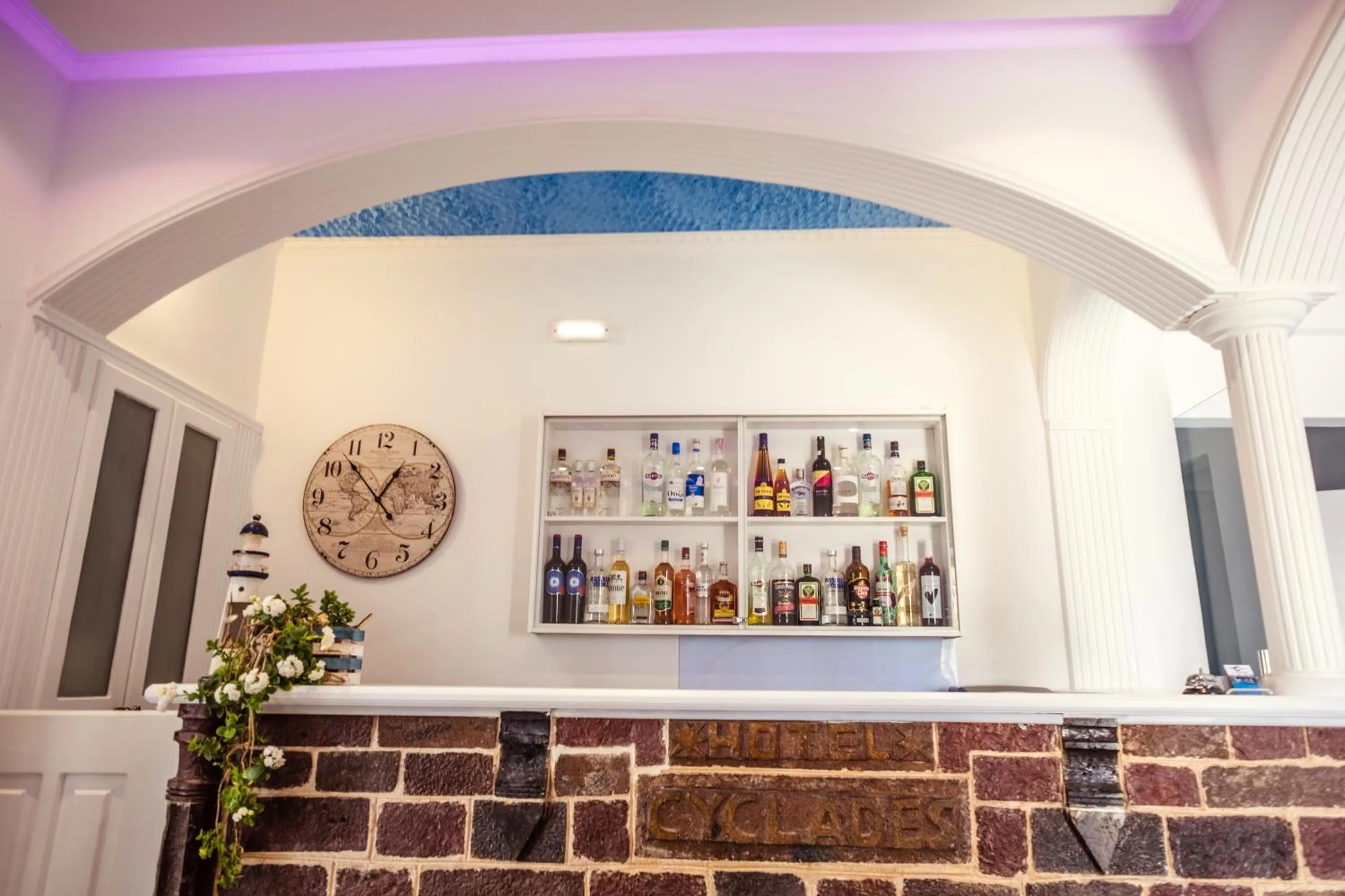 Lobby or reception in Cyclades Hotel