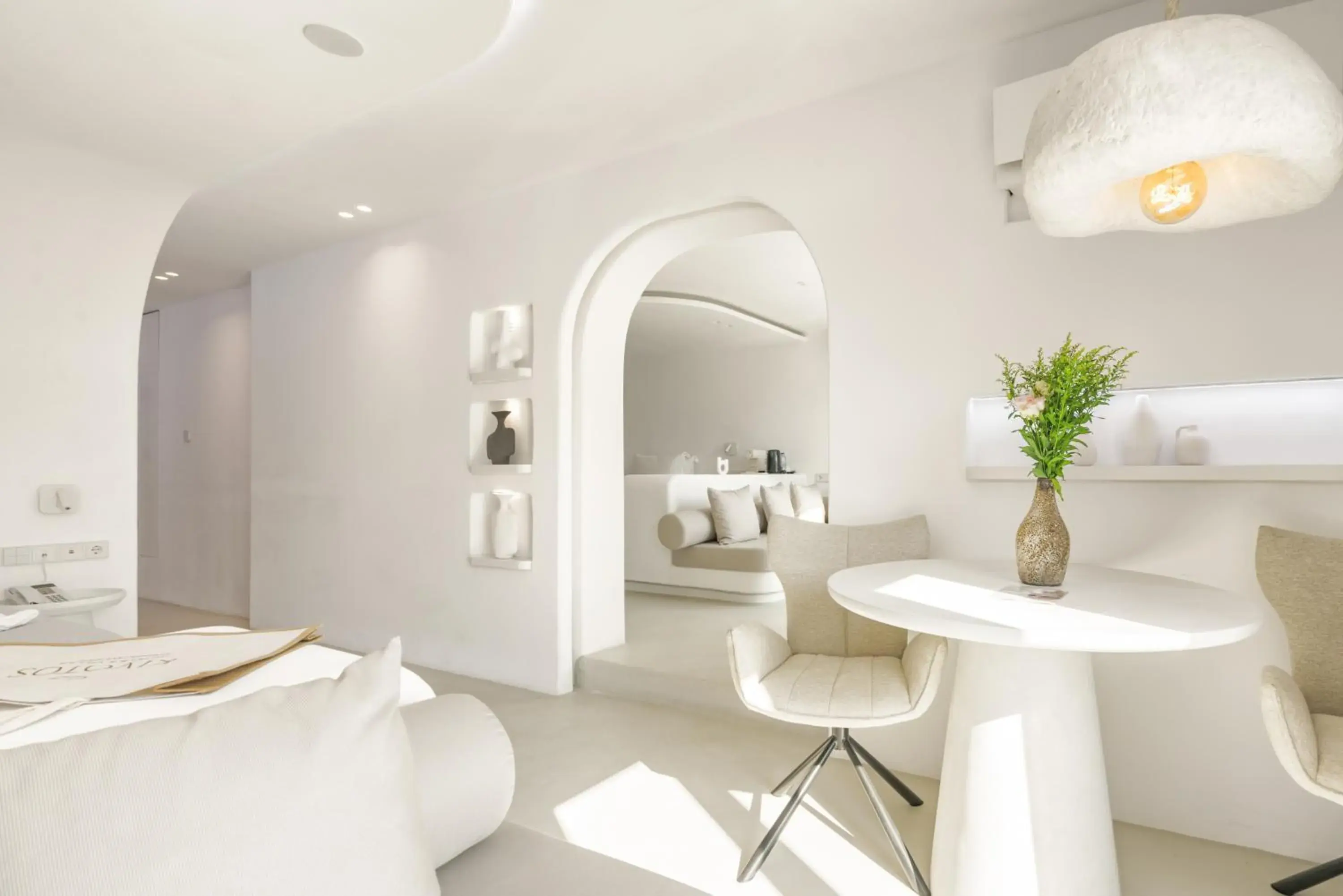 Seating area in Kivotos Mykonos - Preferred Hotels & Resorts Seating area in Kivotos Mykonos - Preferred Hotels & Resorts