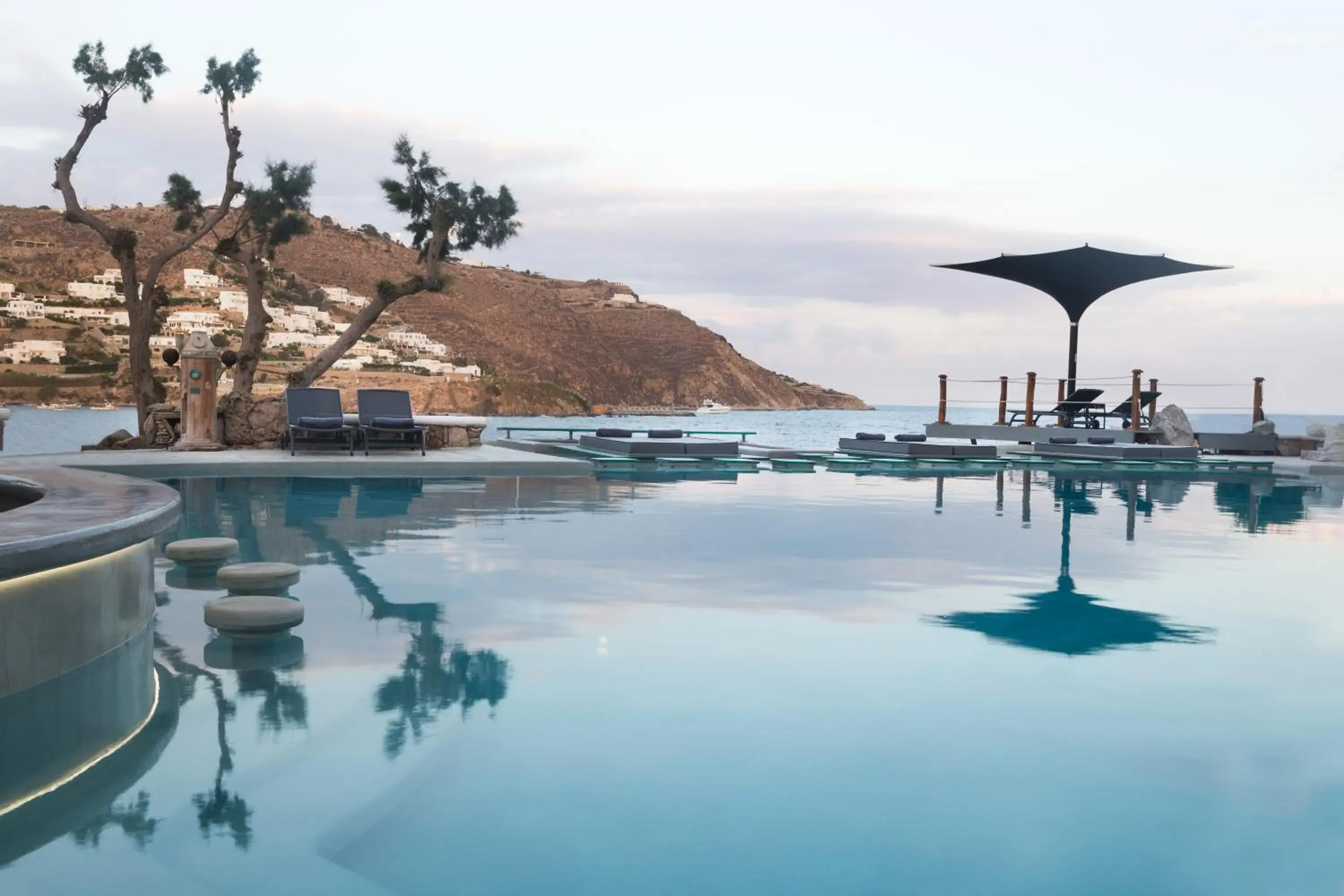 Pool view in Kivotos Mykonos - Preferred Hotels & Resorts Pool view in Kivotos Mykonos - Preferred Hotels & Resorts