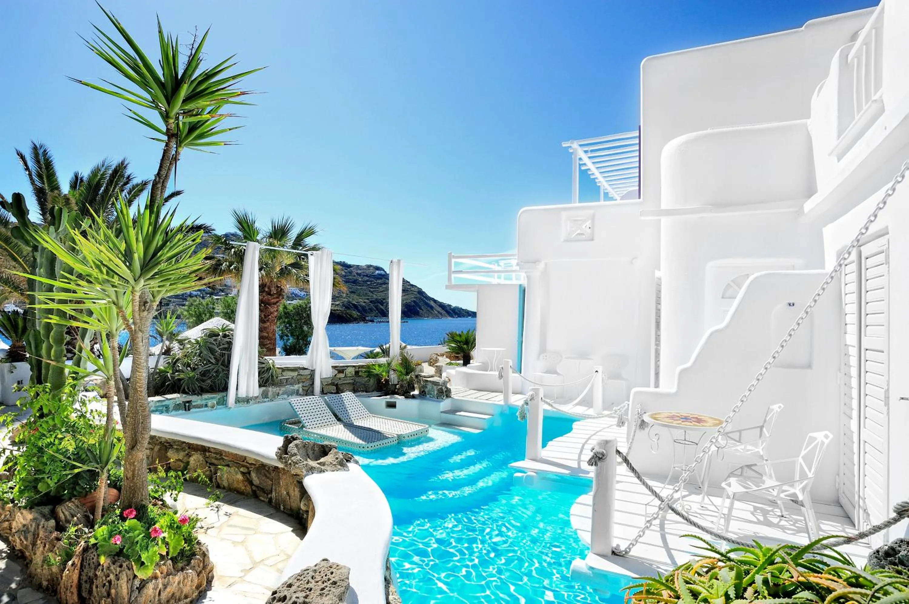 Patio in Kivotos Mykonos - Preferred Hotels & Resorts