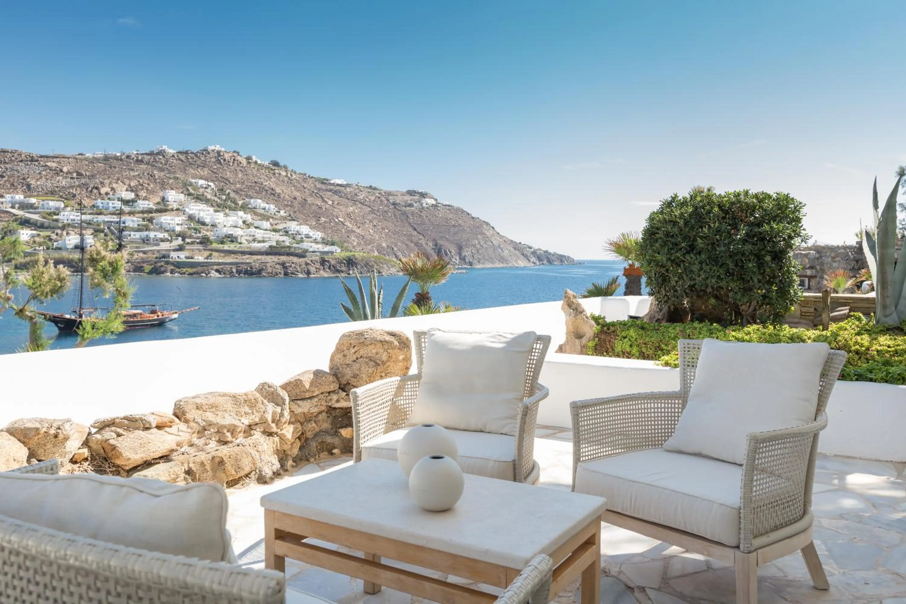 Balcony/Terrace in Kivotos Mykonos - Preferred Hotels & Resorts