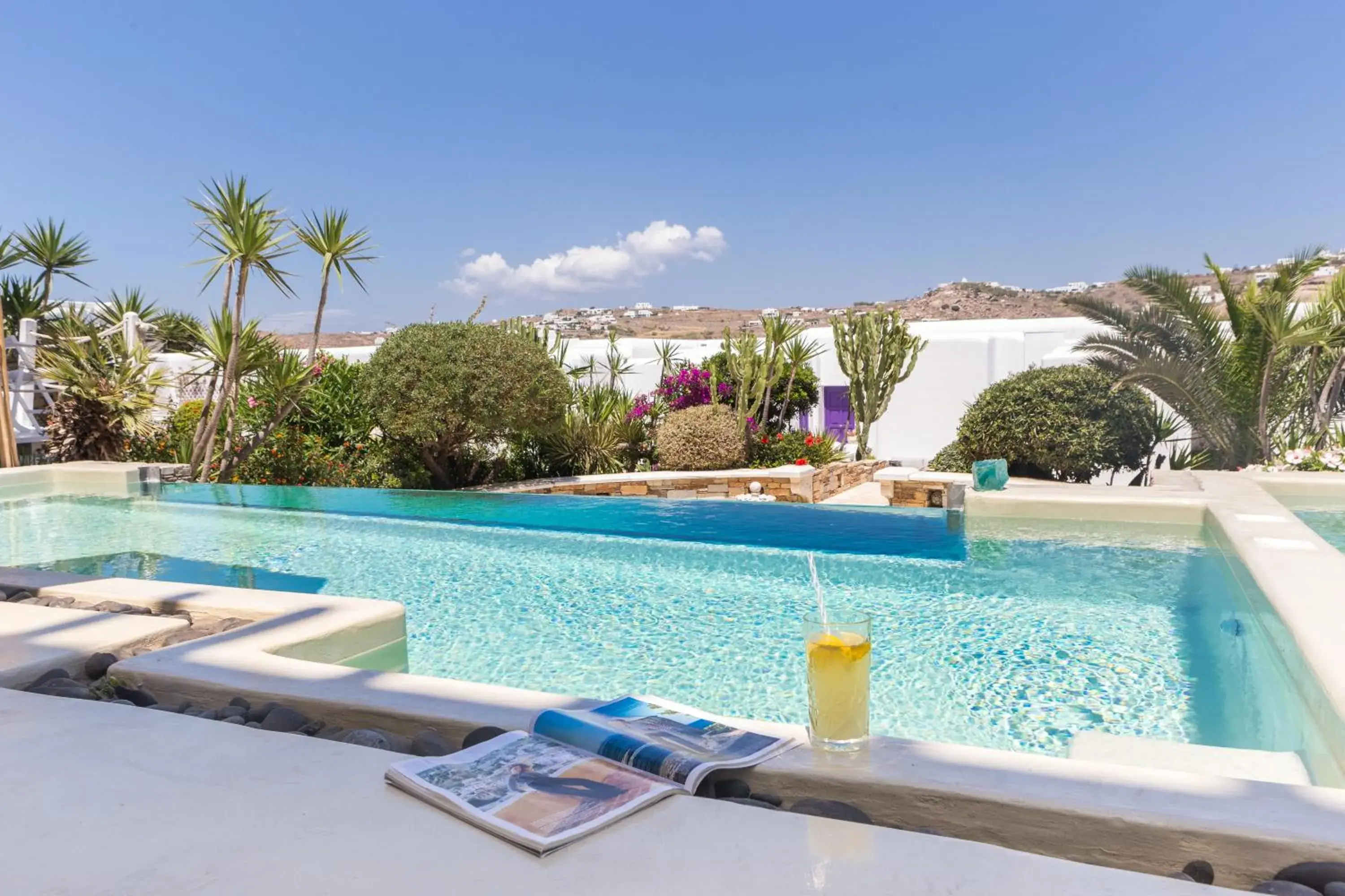Pool view in Kivotos Mykonos - Preferred Hotels & Resorts Pool view in Kivotos Mykonos - Preferred Hotels & Resorts