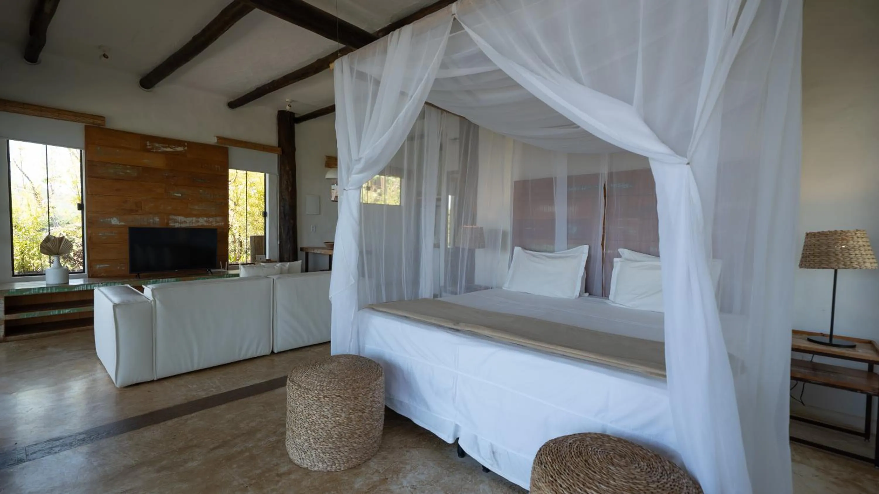Bed in Baguá Bangalôs