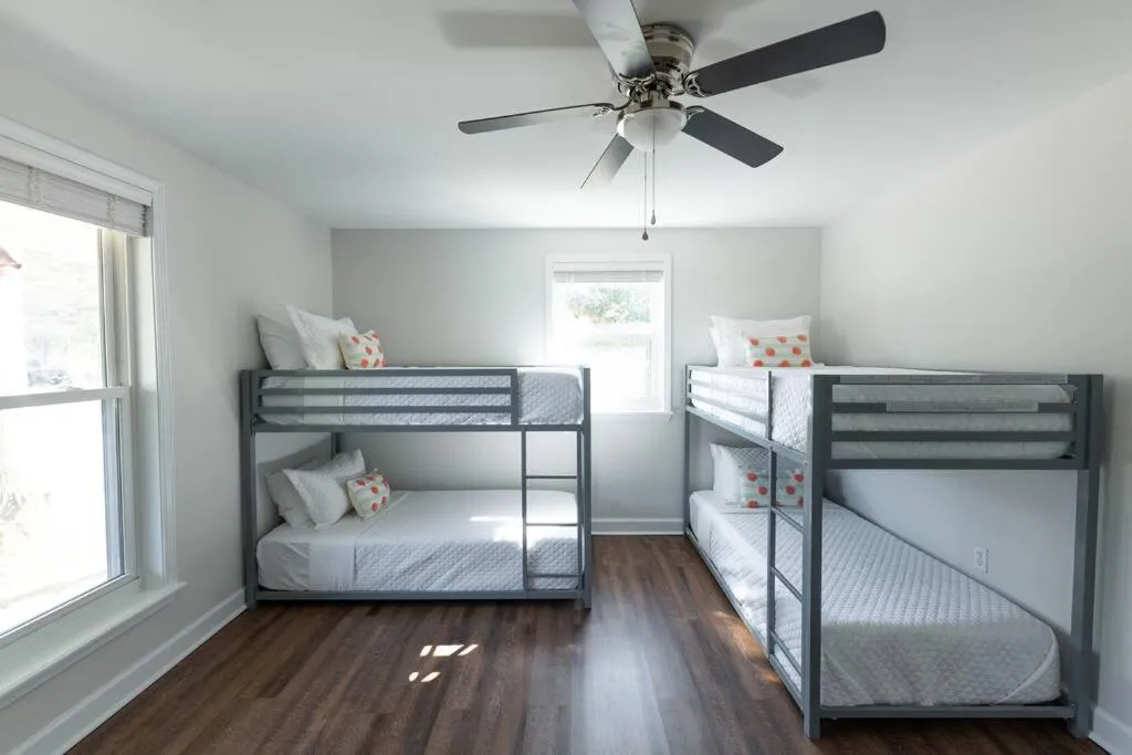 Bed in Relaxing 5-Bedroom Villa with Outdoor Oasis