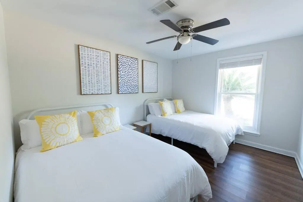 Bed in Relaxing 5-Bedroom Villa with Outdoor Oasis