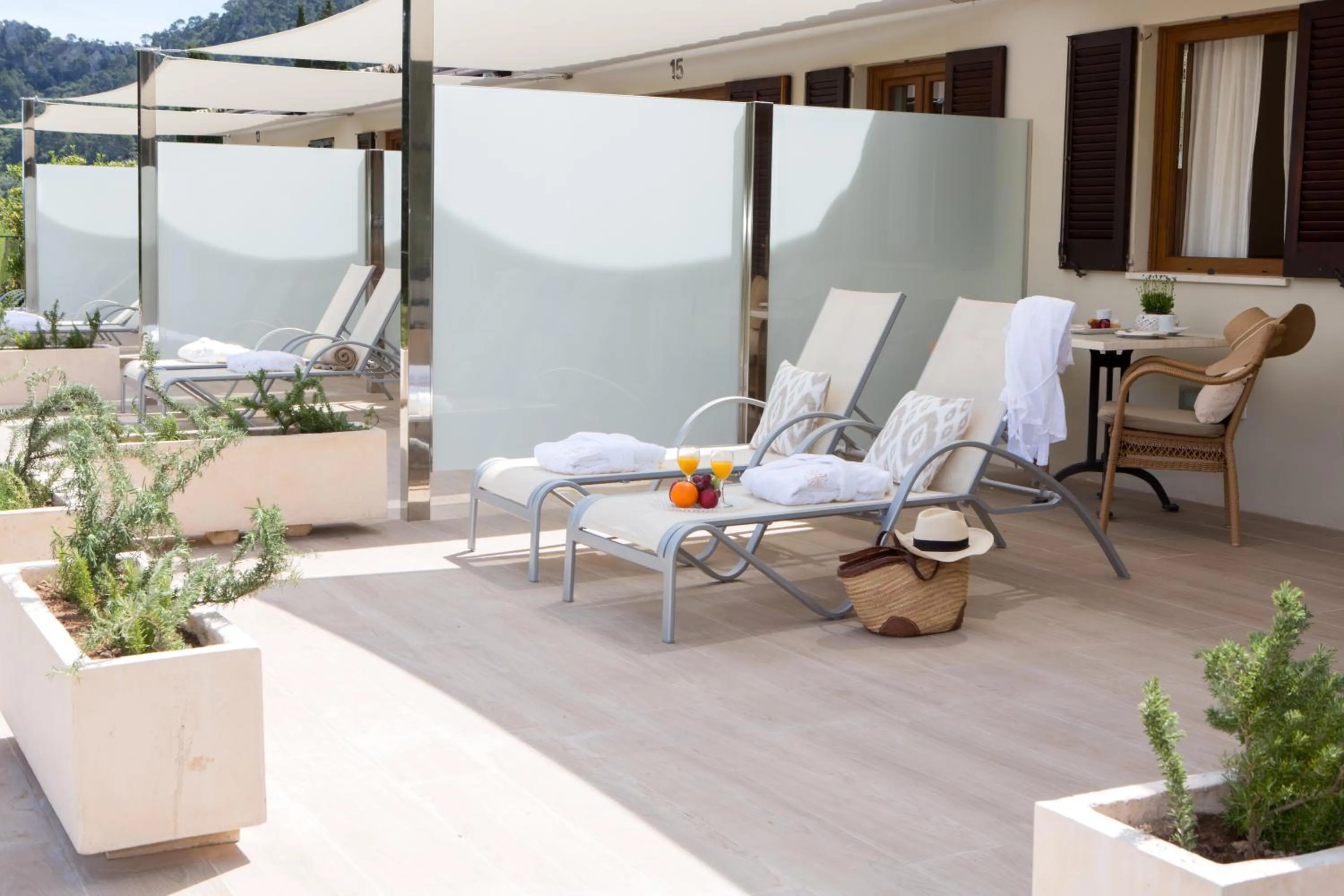 Balcony/Terrace in L’Hermitage Hotel & Spa