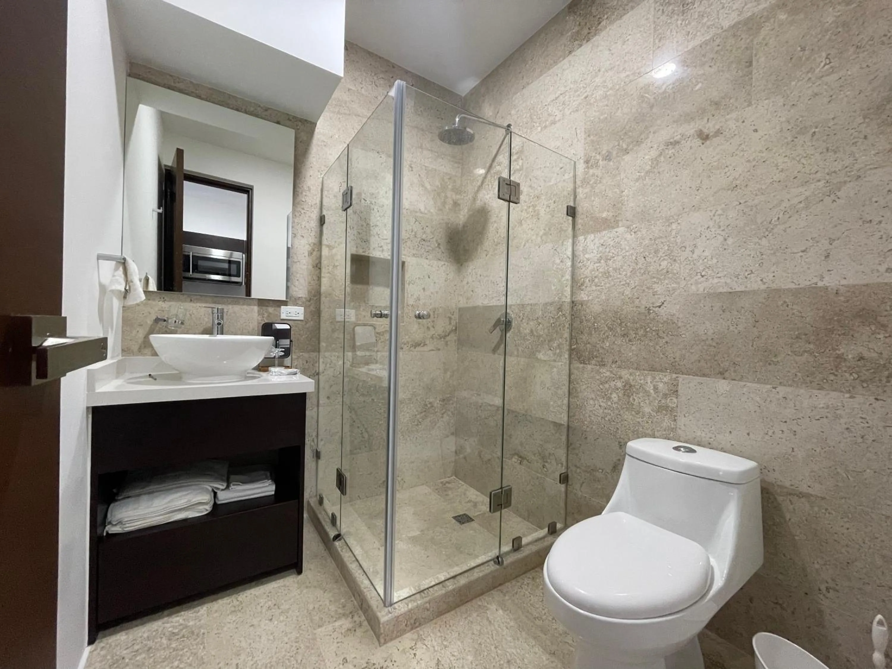 Bathroom in Luxurious Studio in Menesse Tulum Pool Gym Cinema By Yeah