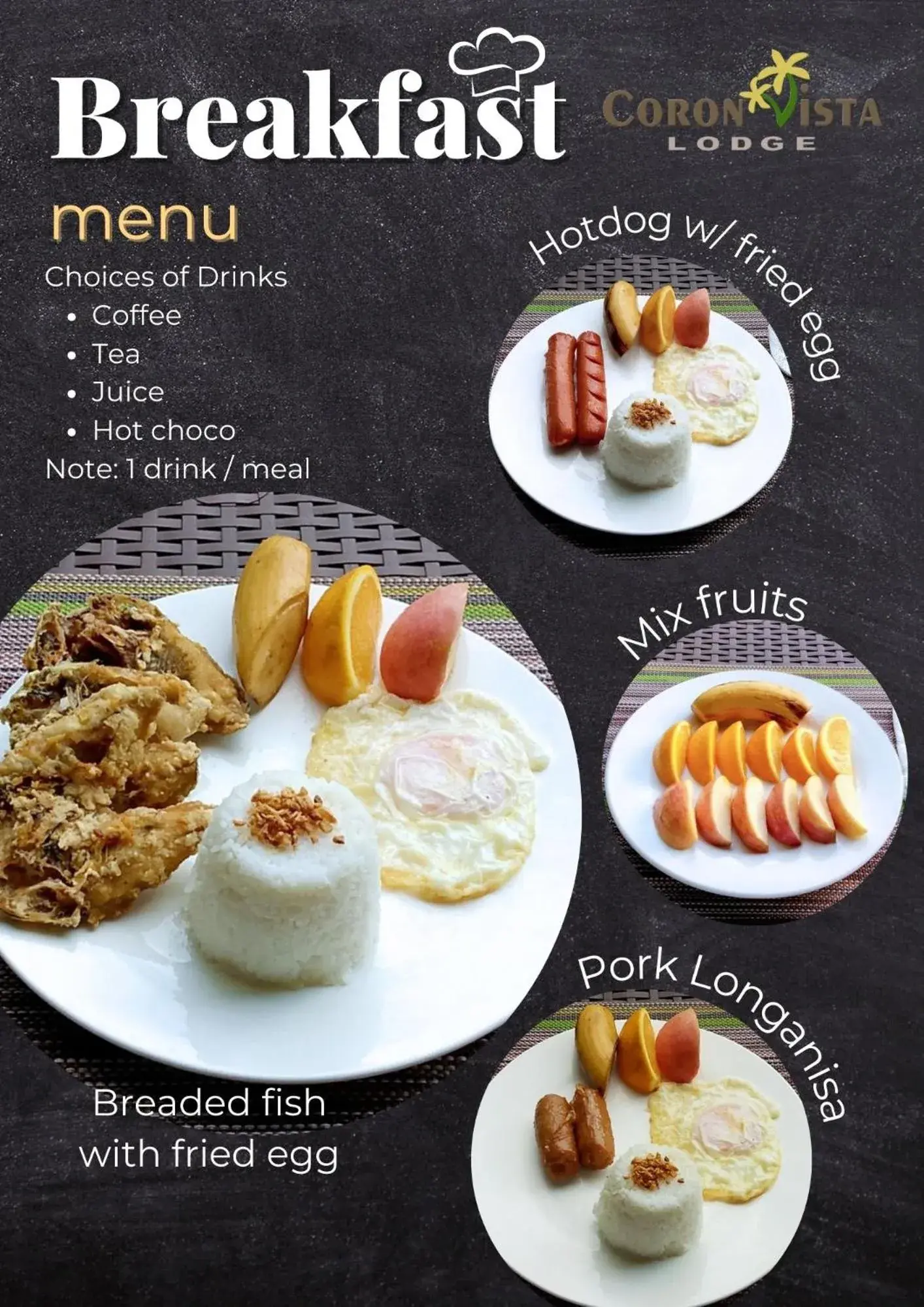 Breakfast in Coron Vista Lodge Breakfast in Coron Vista Lodge