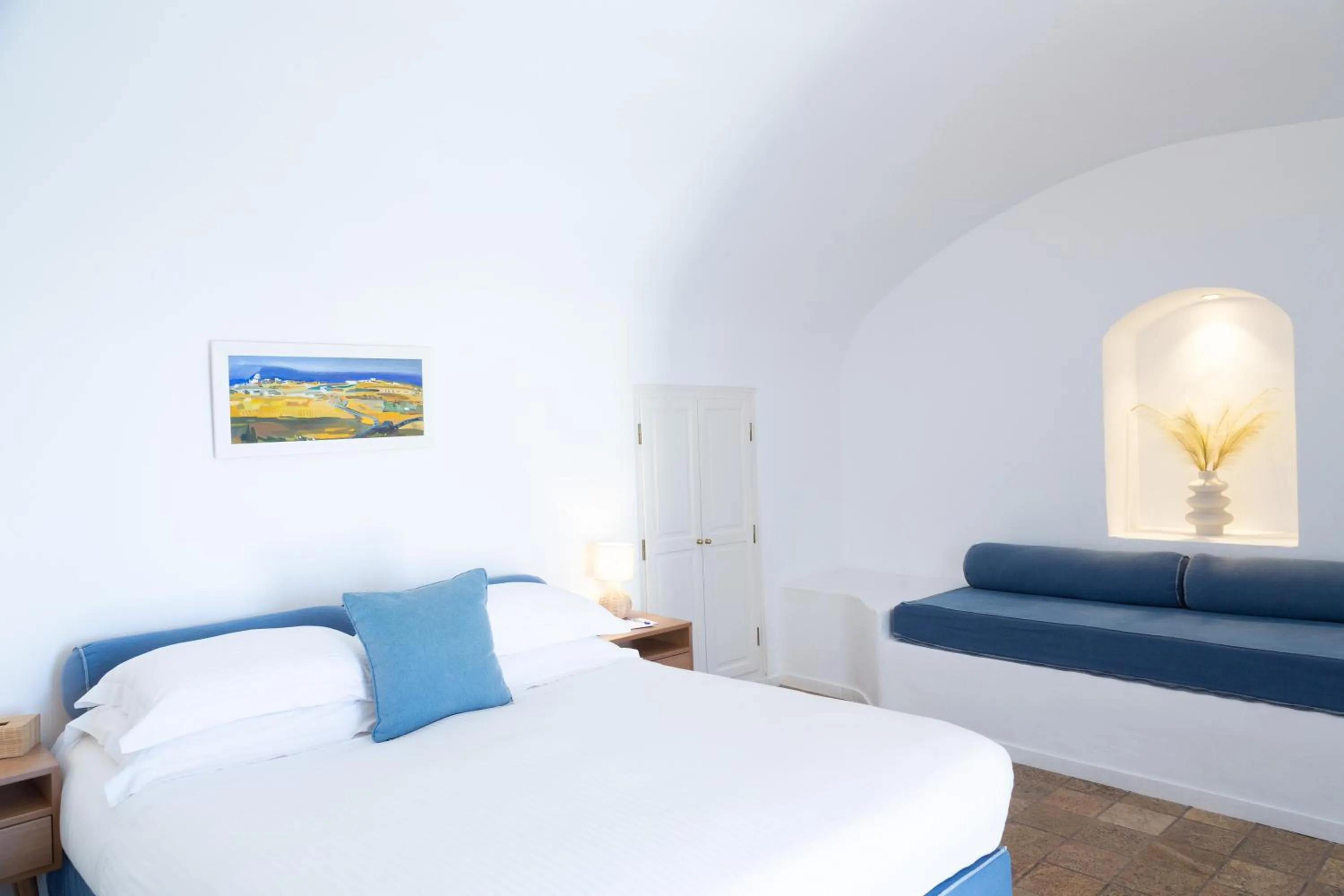 Living room, Bed in Pantelia Suites