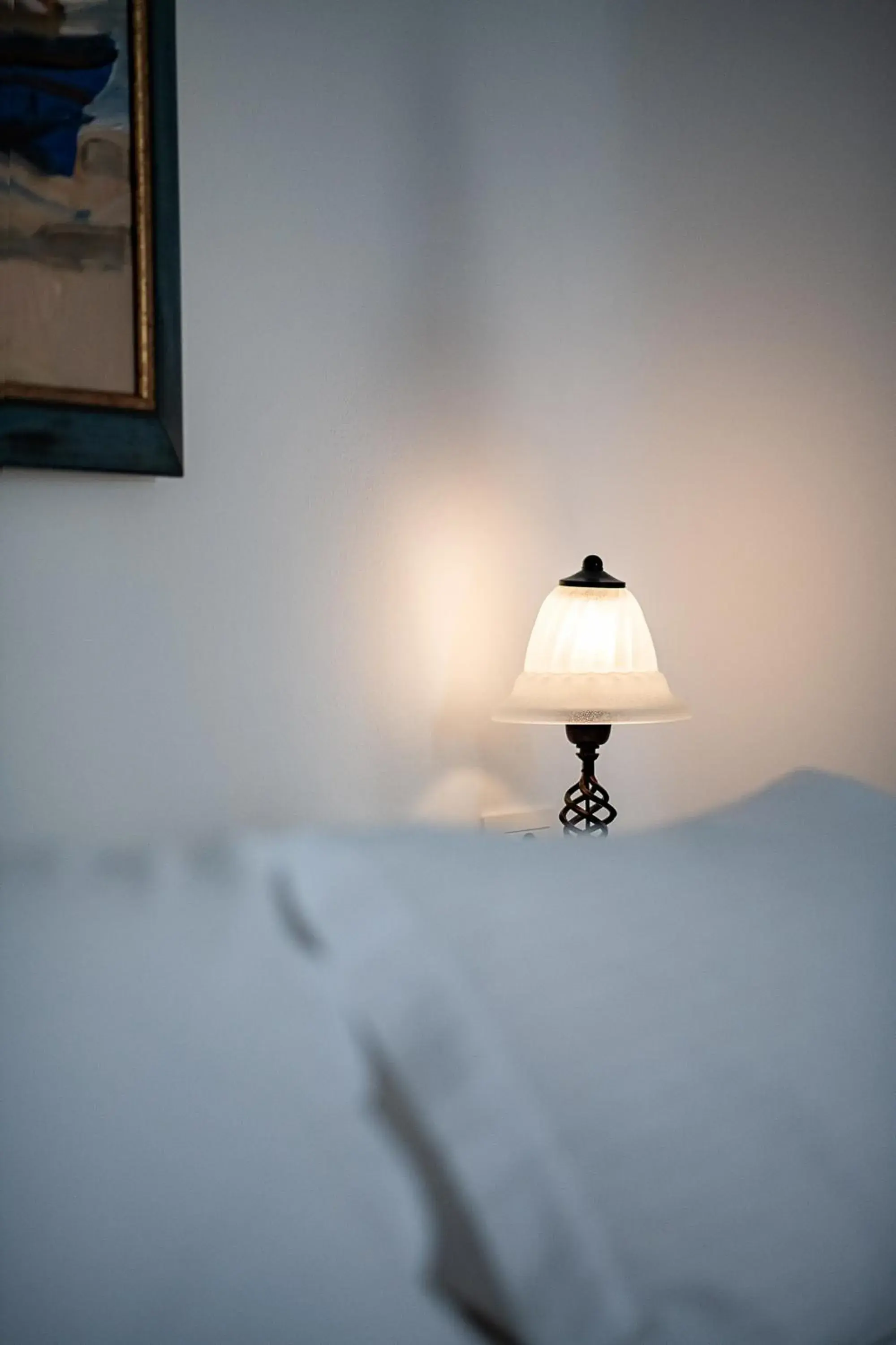 Decorative detail, Bed in Pantelia Suites Decorative detail, Bed in Pantelia Suites