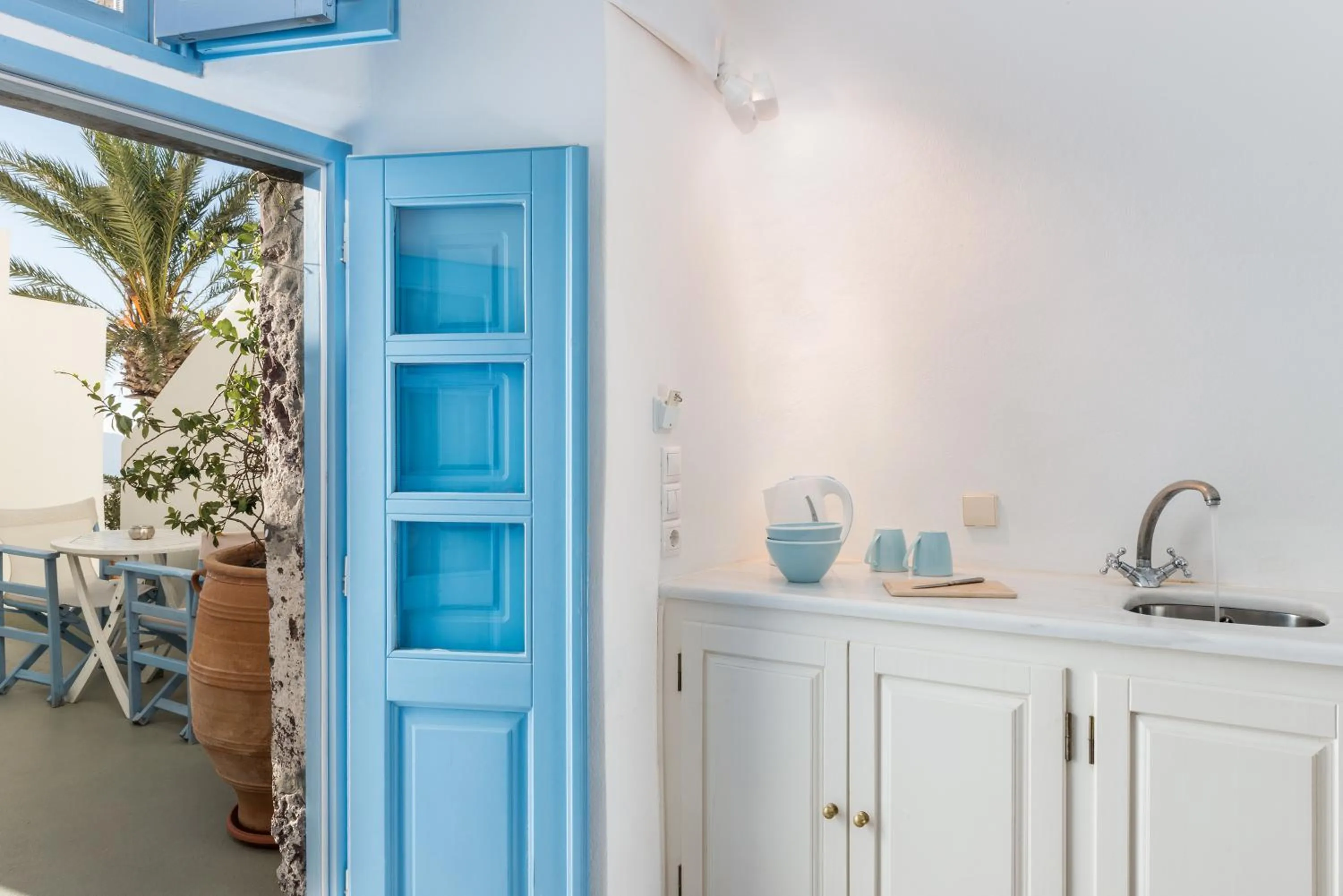 Patio in Pantelia Suites