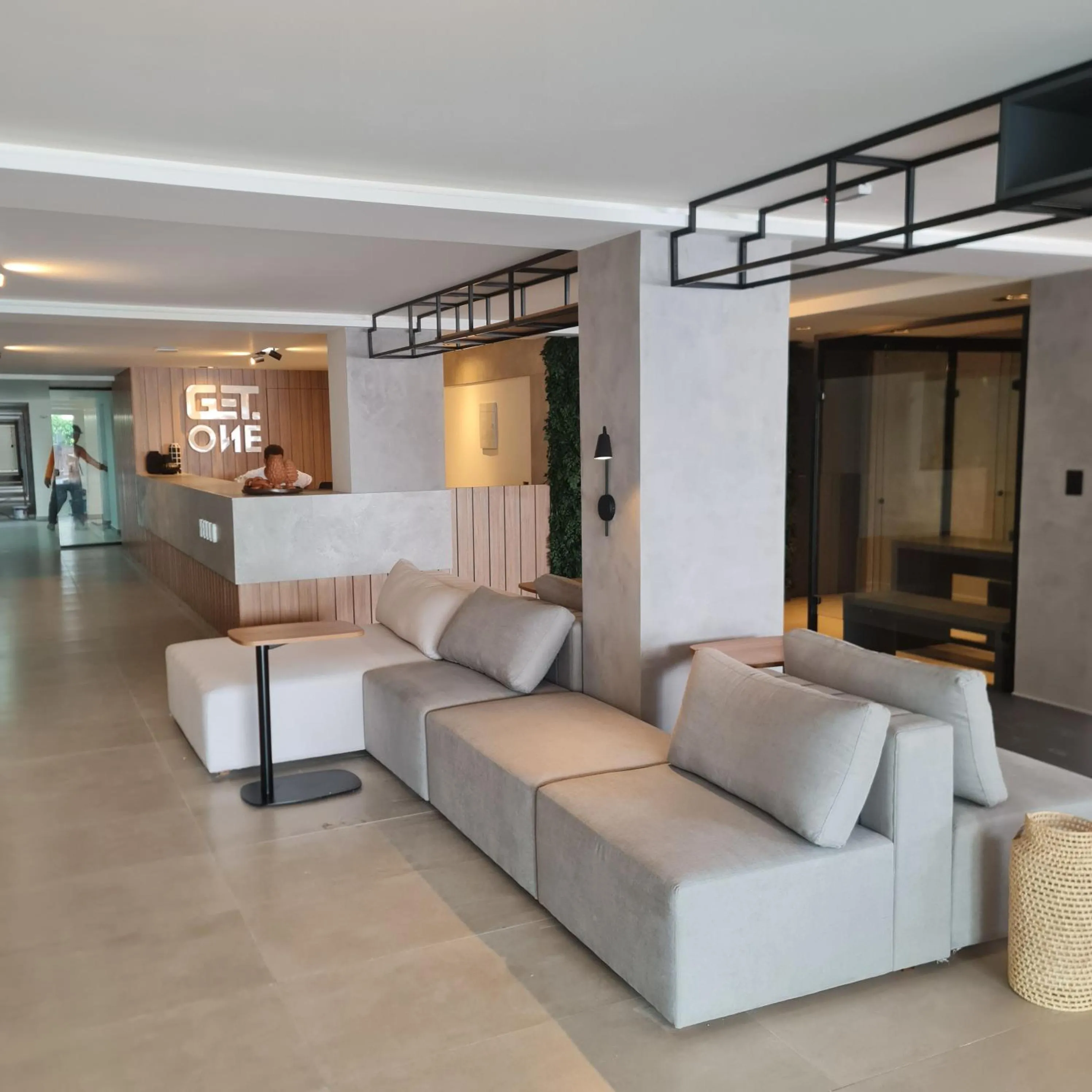 Lobby or reception in Lindo Flat no Jardim Oceania - Get One