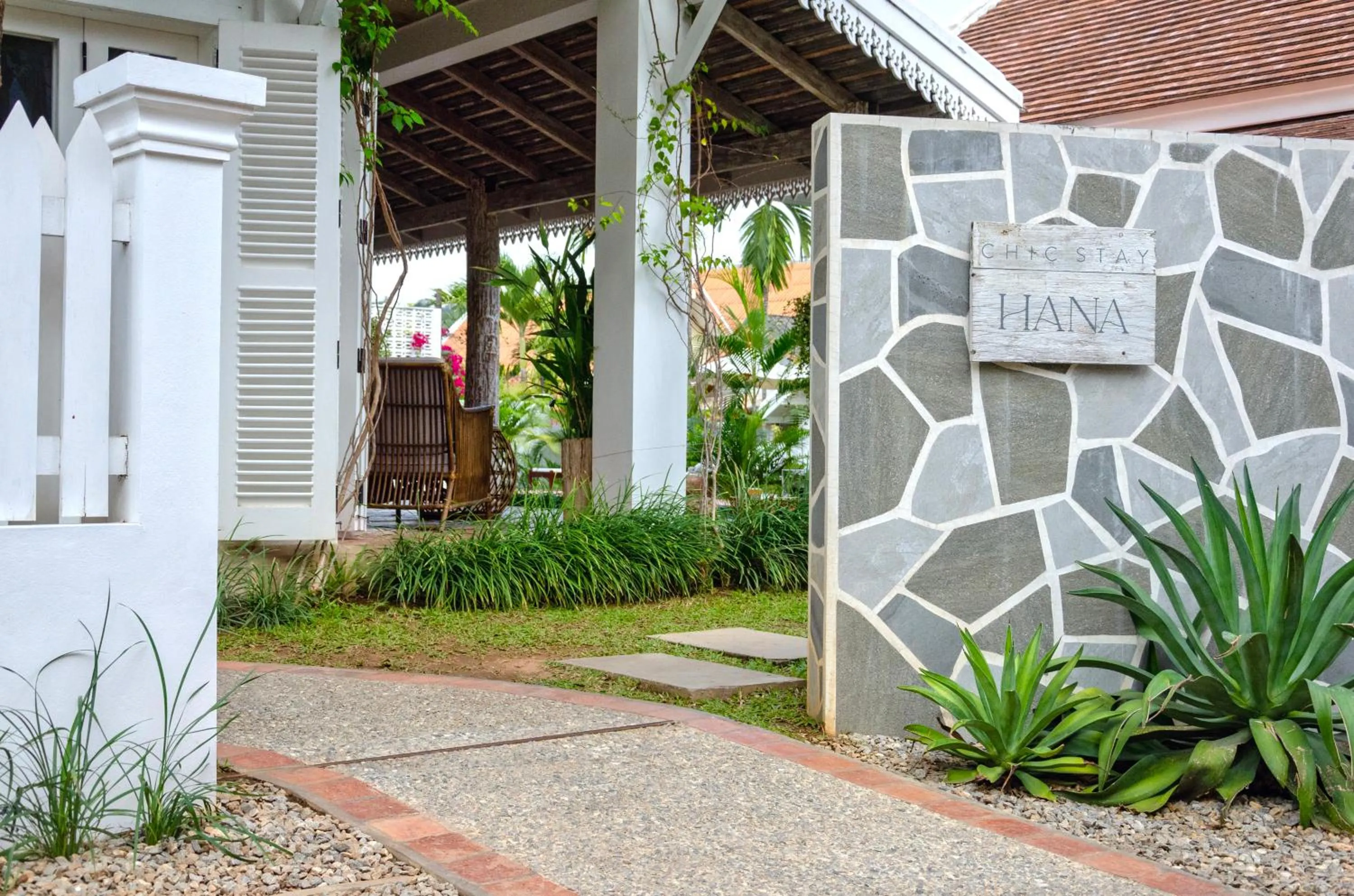 Garden in Chic stay HANA Boutique hotel xxxx Possible noise from the construction next to our property