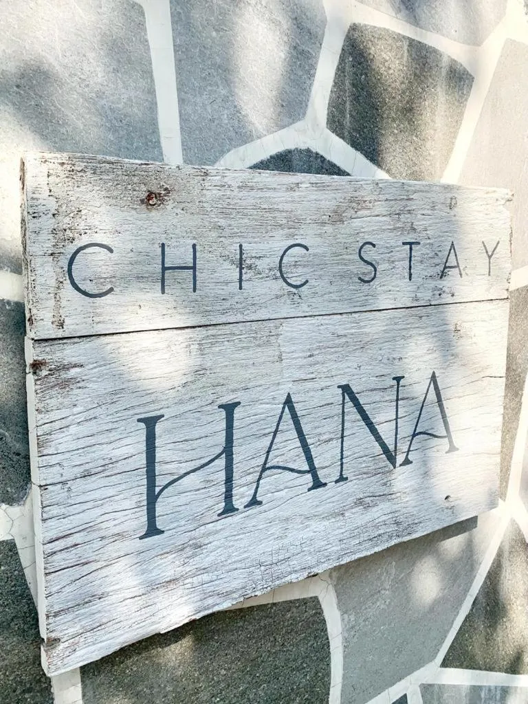 Property logo or sign in Chic stay HANA Boutique hotel xxxx Possible noise from the construction next to our property