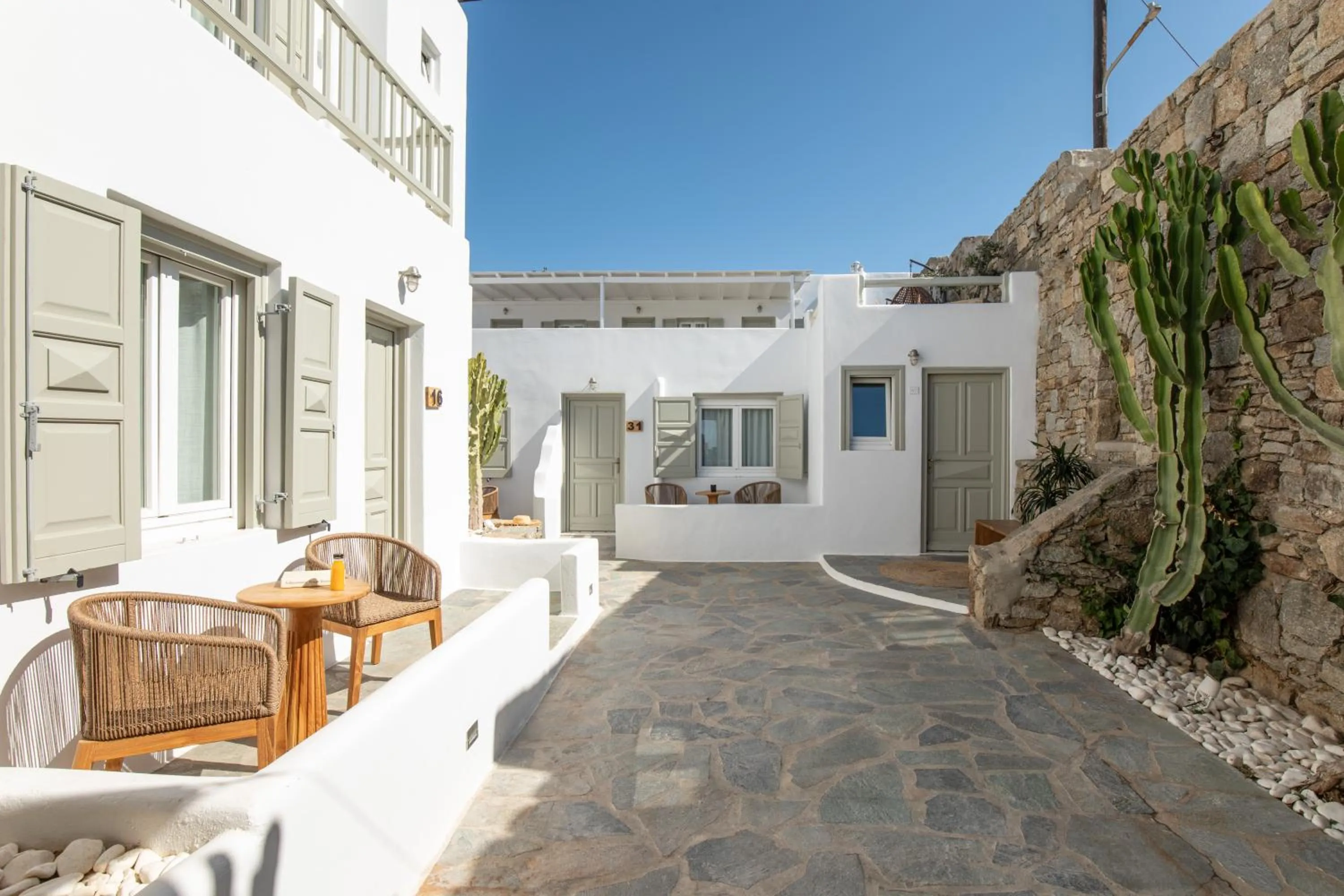 Balcony/Terrace in Damianos Mykonos Hotel