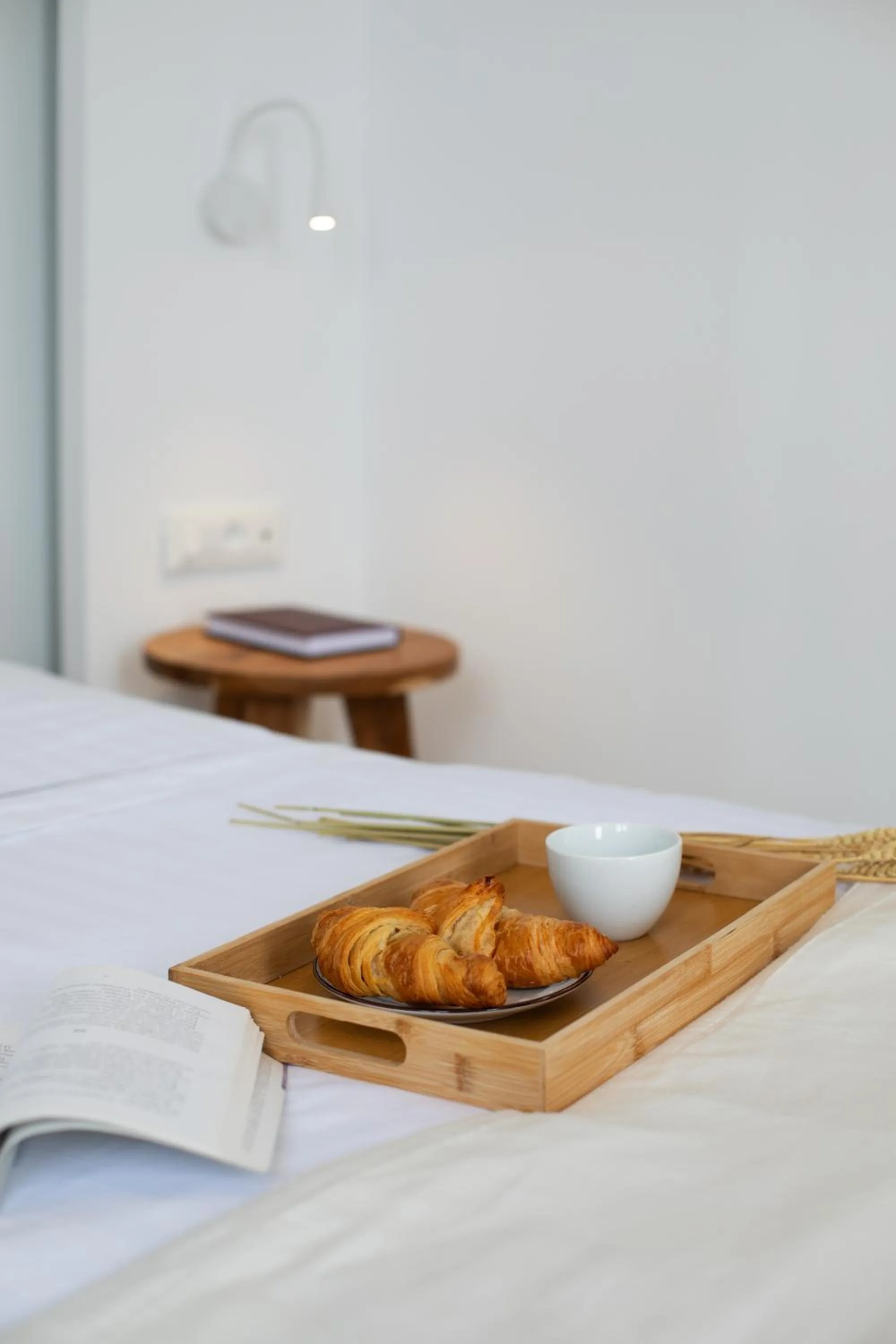 Bed in Damianos Mykonos Hotel