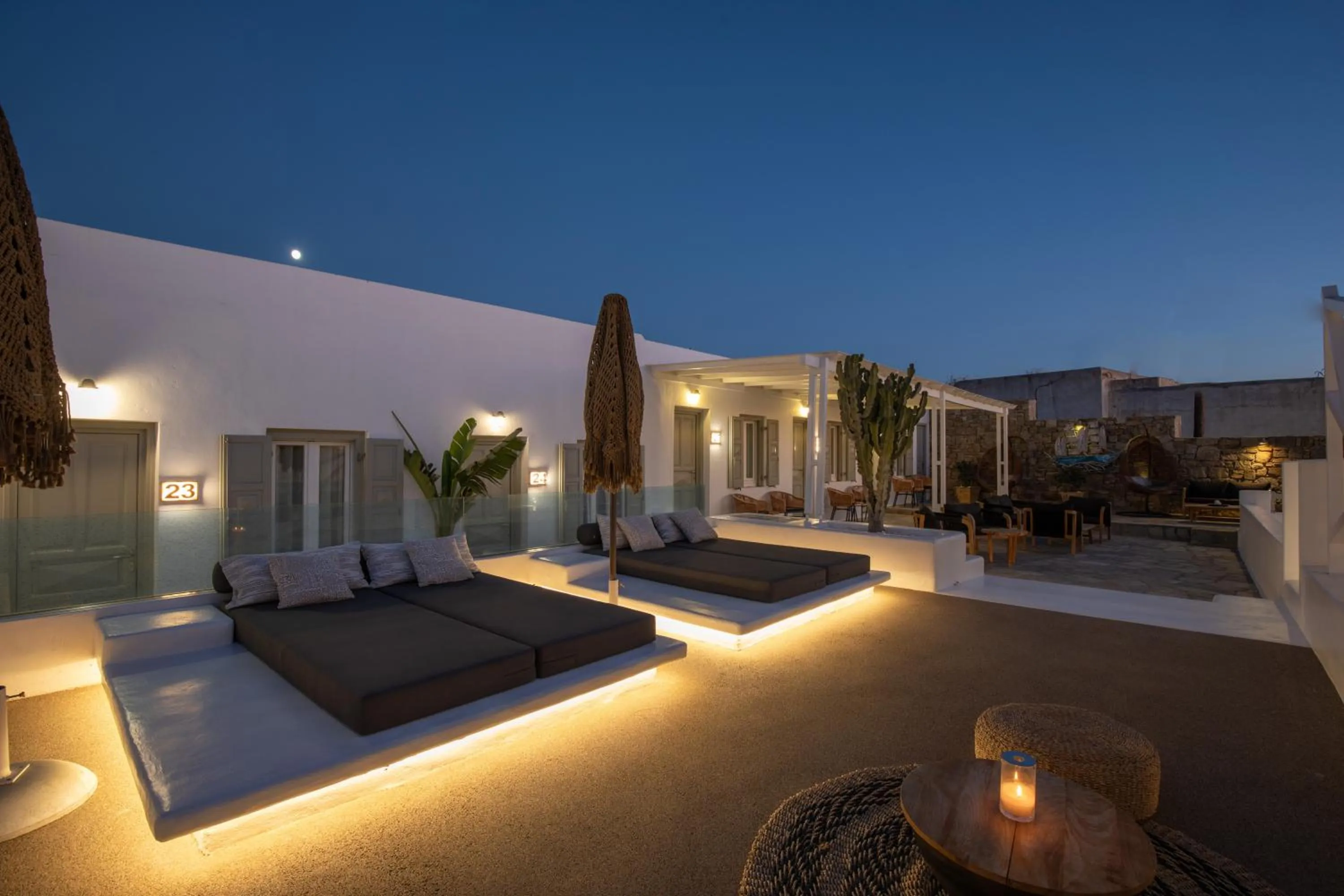 sunbed in Damianos Mykonos Hotel