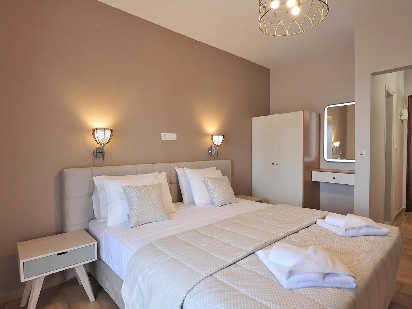 Bedroom, Bed in Vista Mare Skiathos