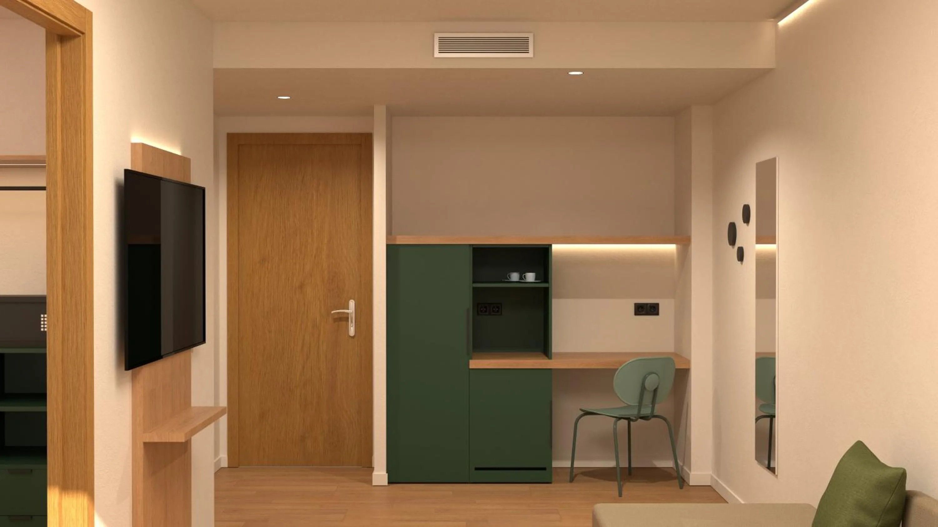 Seating area in NM Suites by Escampa Hotels