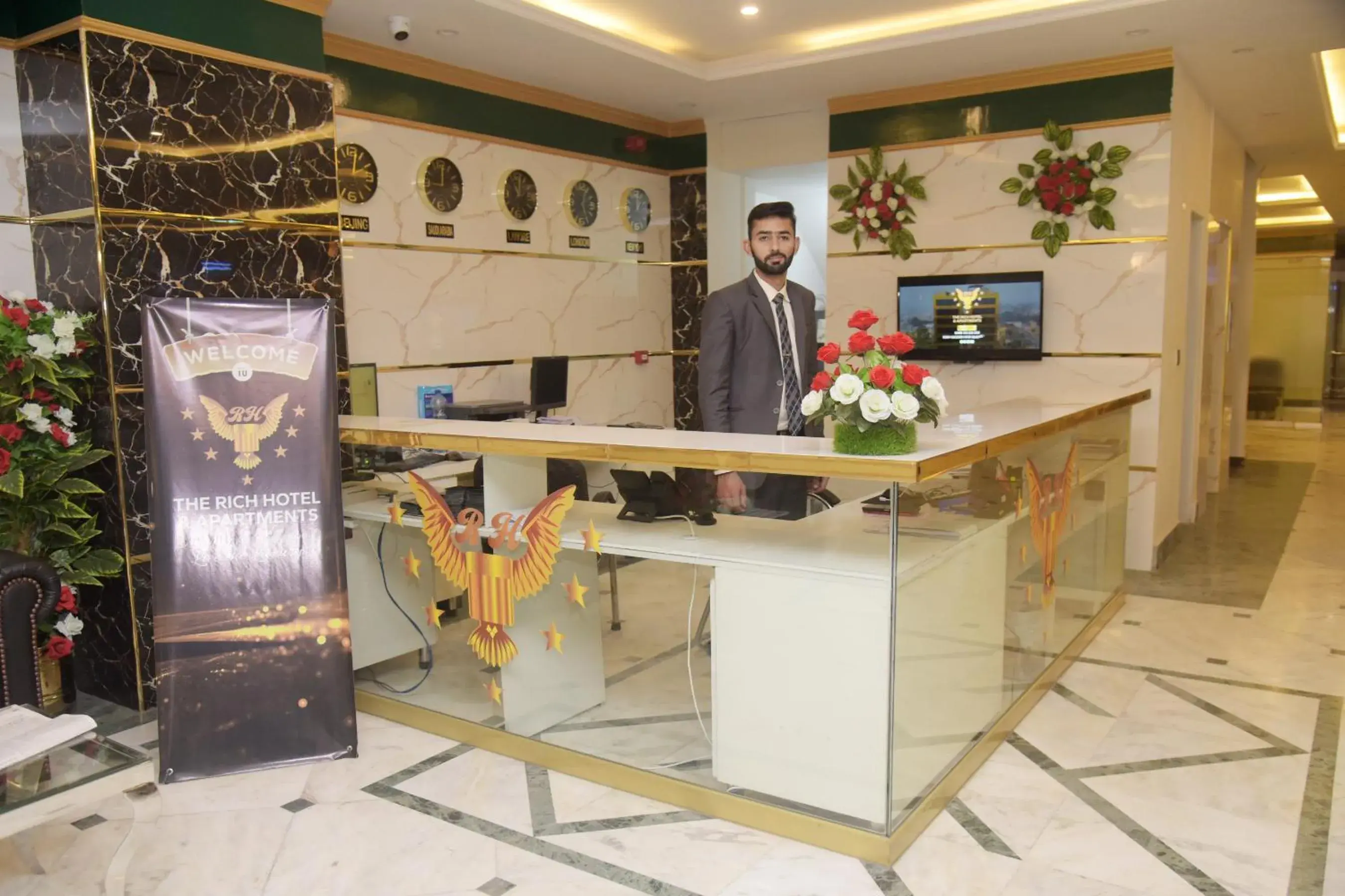 Lobby or reception in The Rich Hotel & Apartments Lobby or reception in The Rich Hotel & Apartments