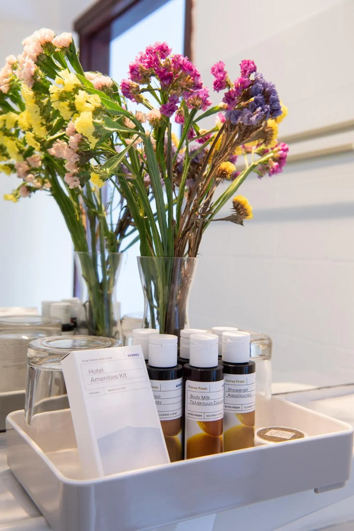 Bathroom in Golden Sun Hotel Patmos