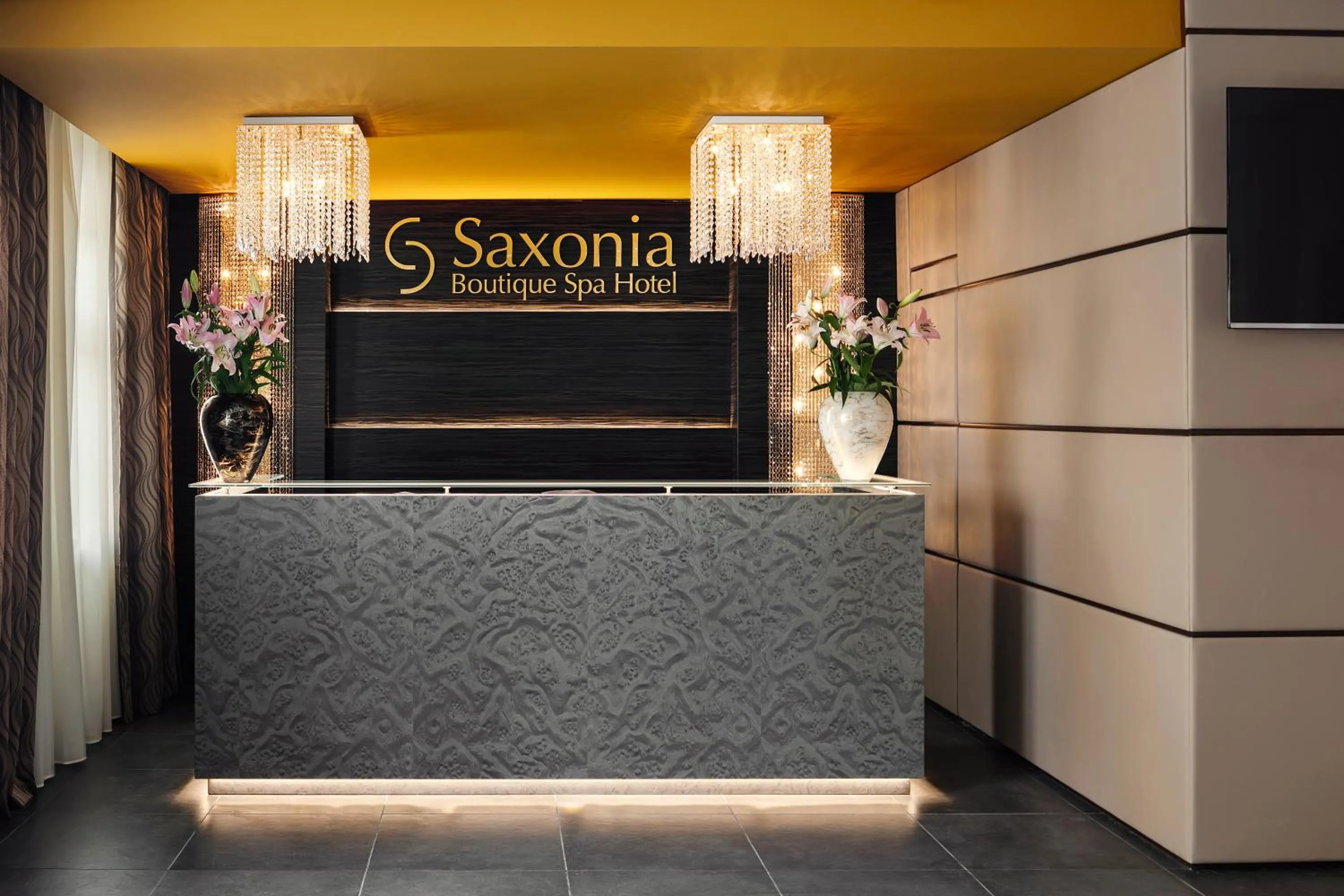 Lobby or reception in Boutique Hotel Saxonia