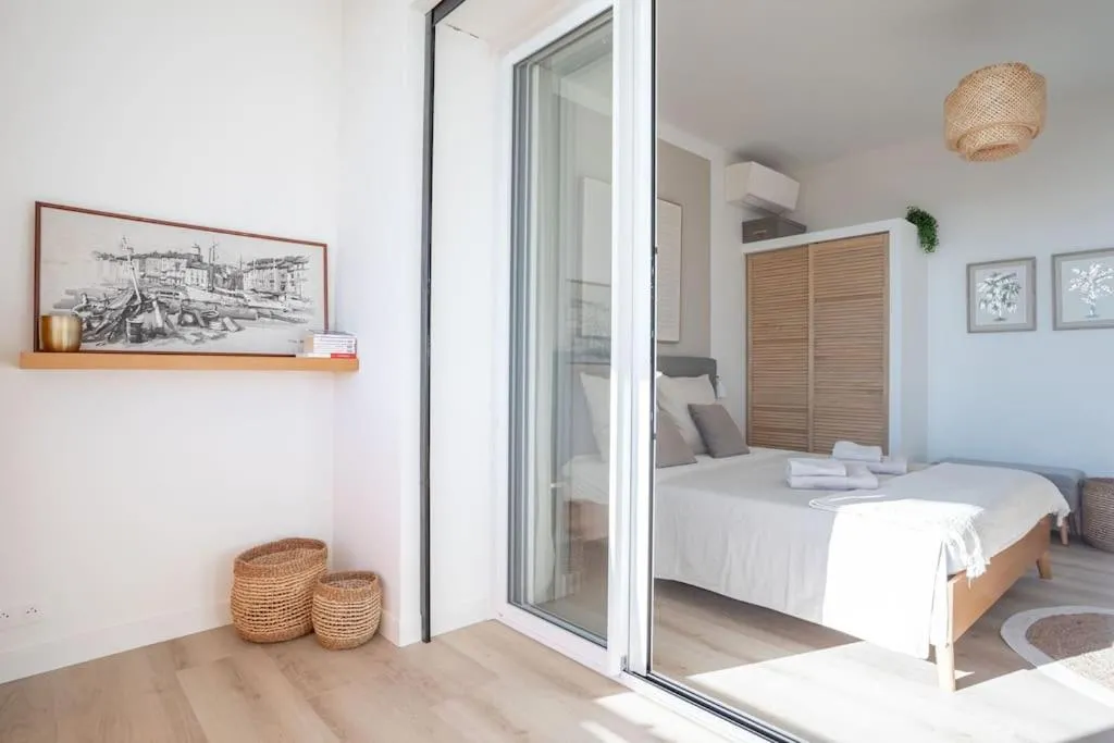 Bedroom, Bed in Duplex Mandelieu by Halldis