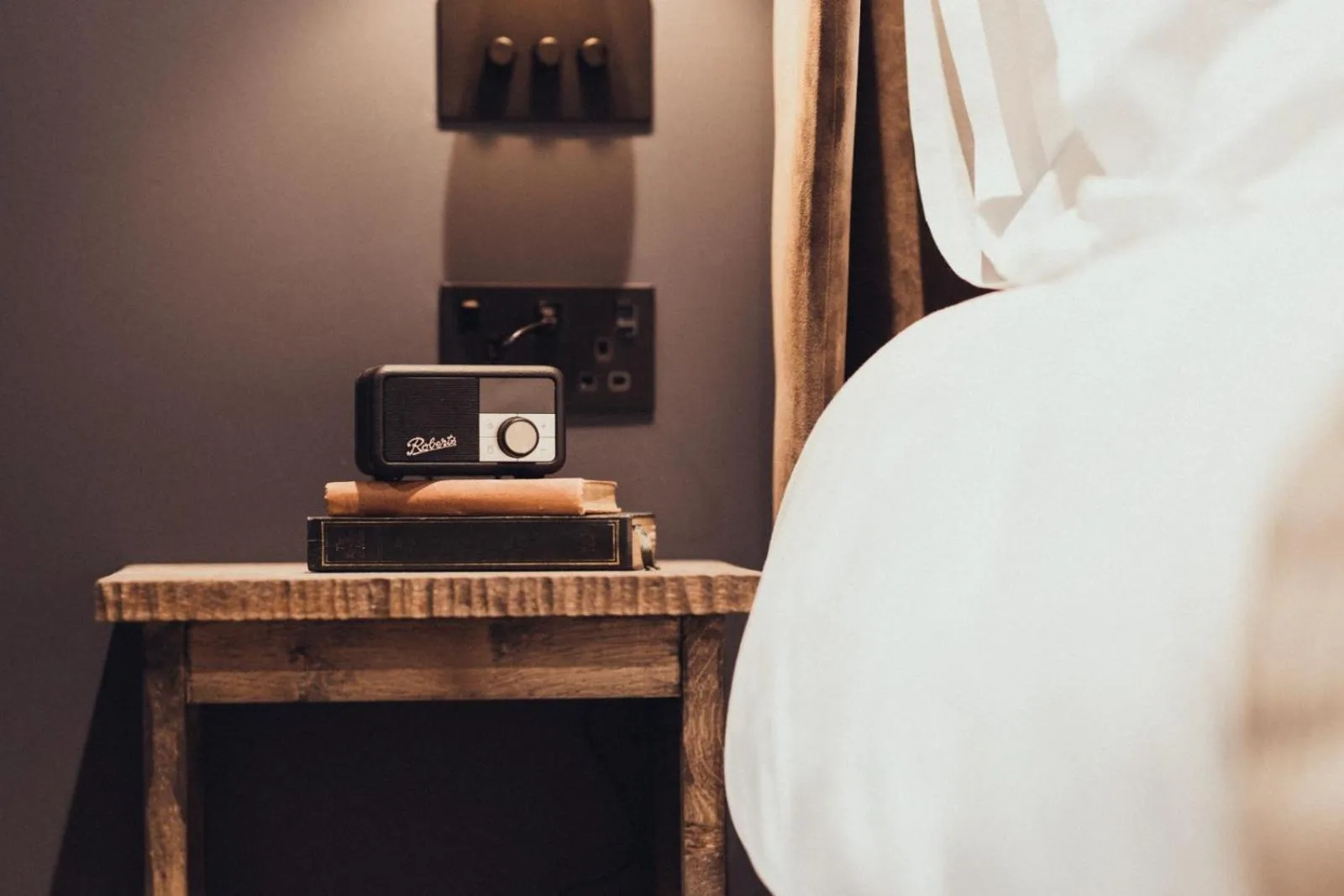 Bed in The Silk Rooms, at The Freemasons Inn