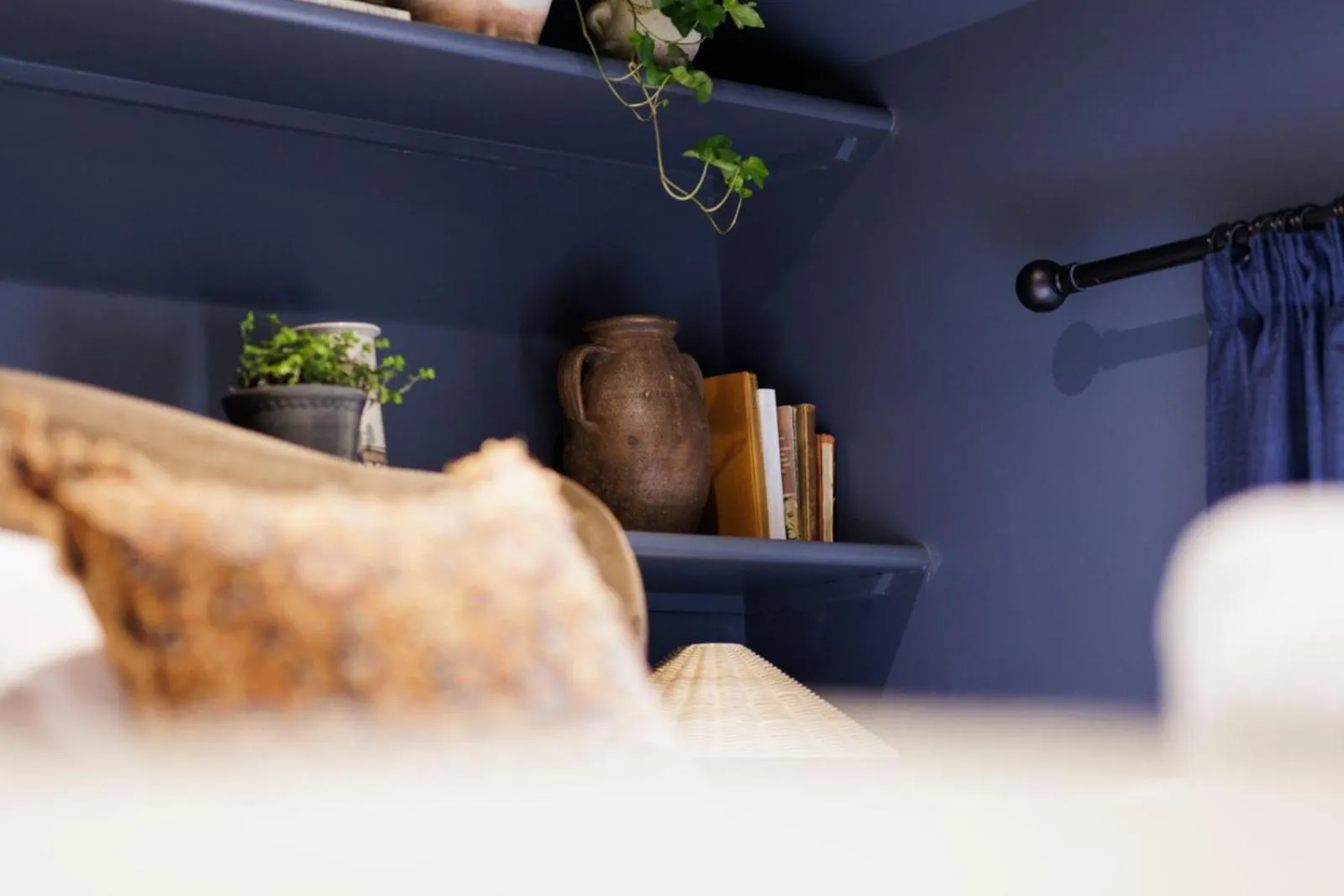 Bed in The Silk Rooms, at The Freemasons Inn