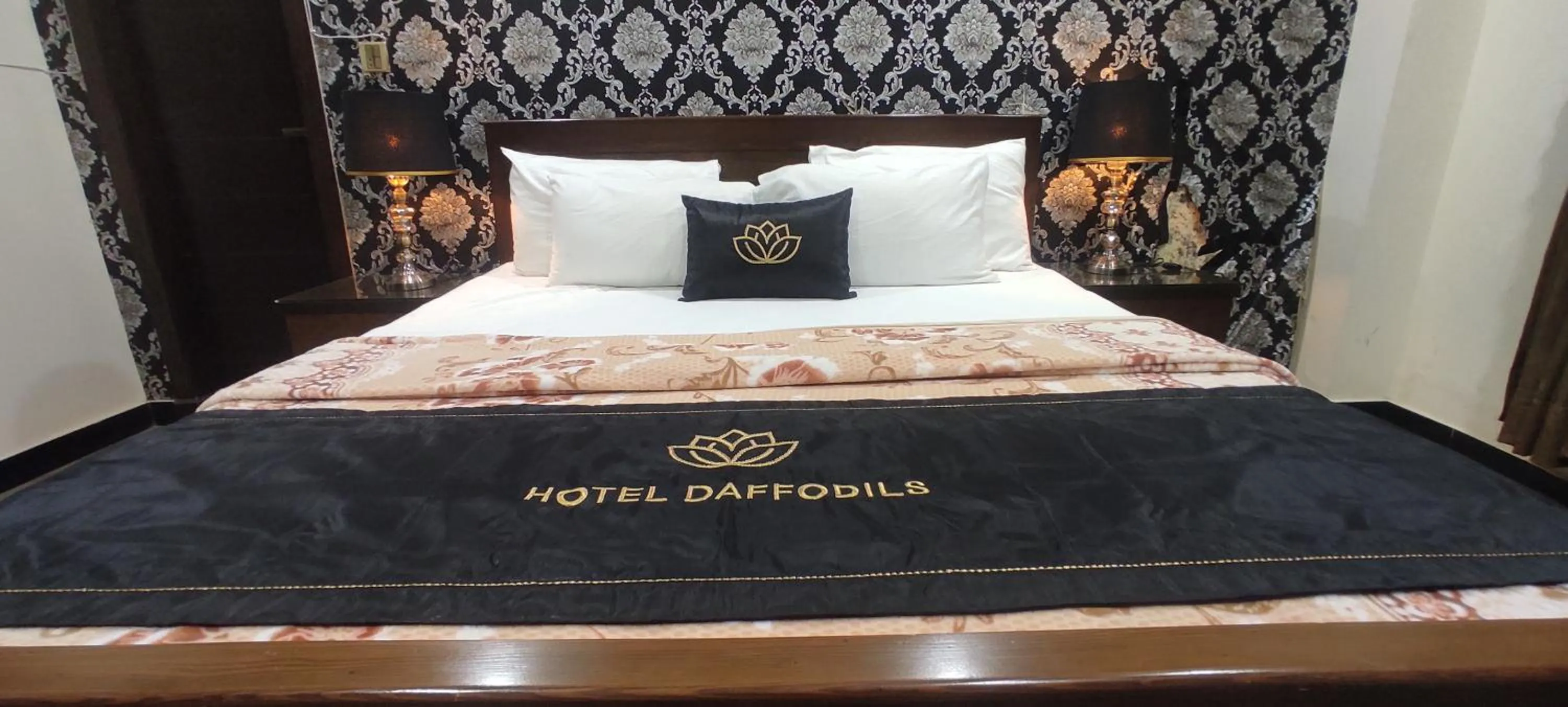 Bed in Hotel Daffodils