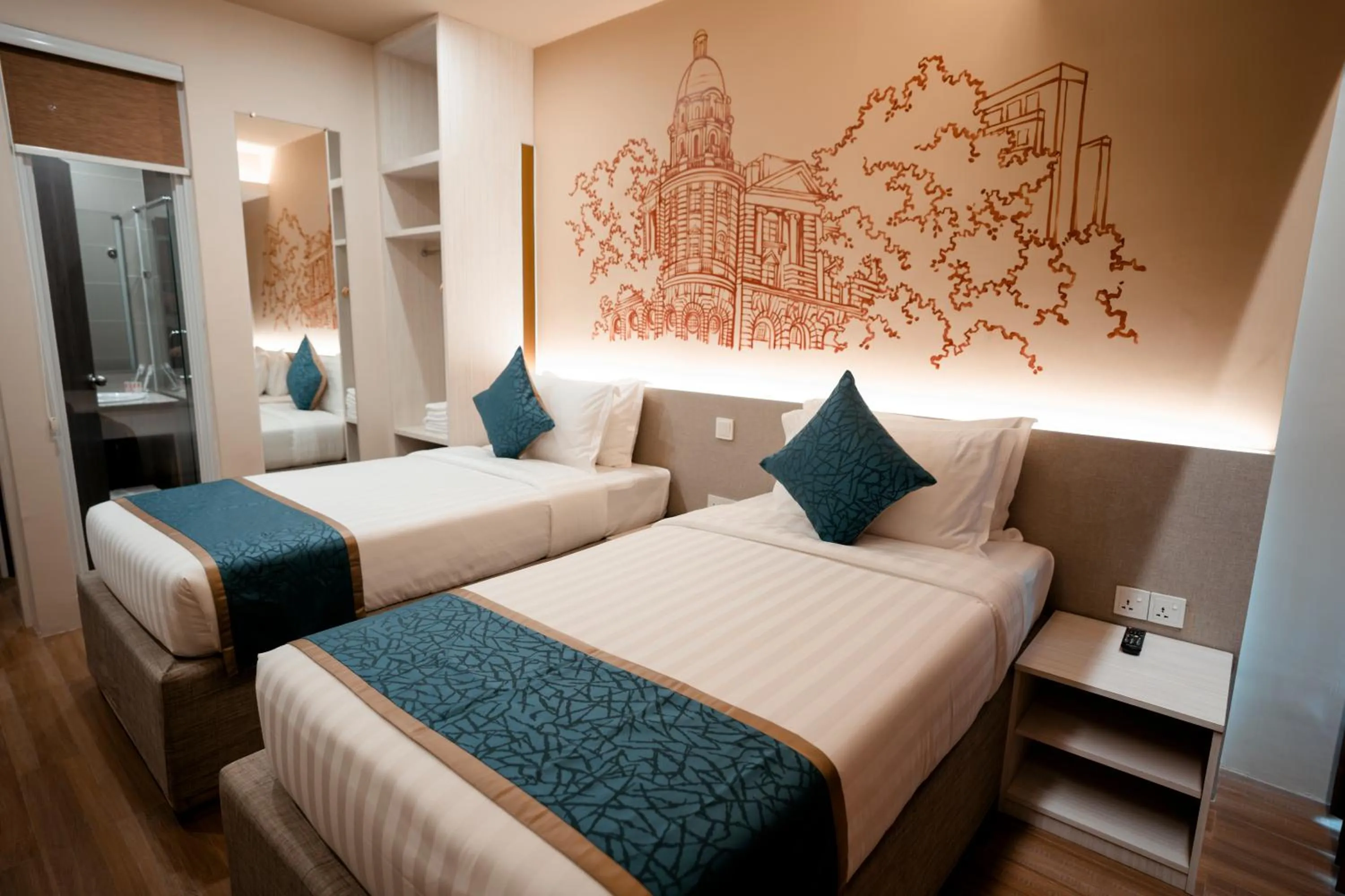 Bed in The Rangoon Hotel