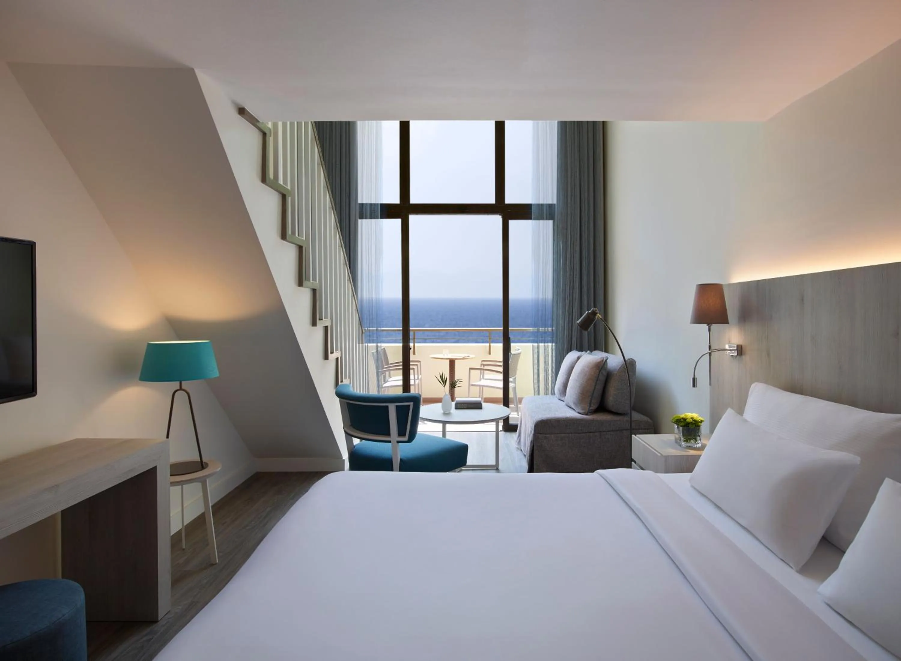 Photo of the whole room, Bed in Rhodes Bay Hotel & Spa