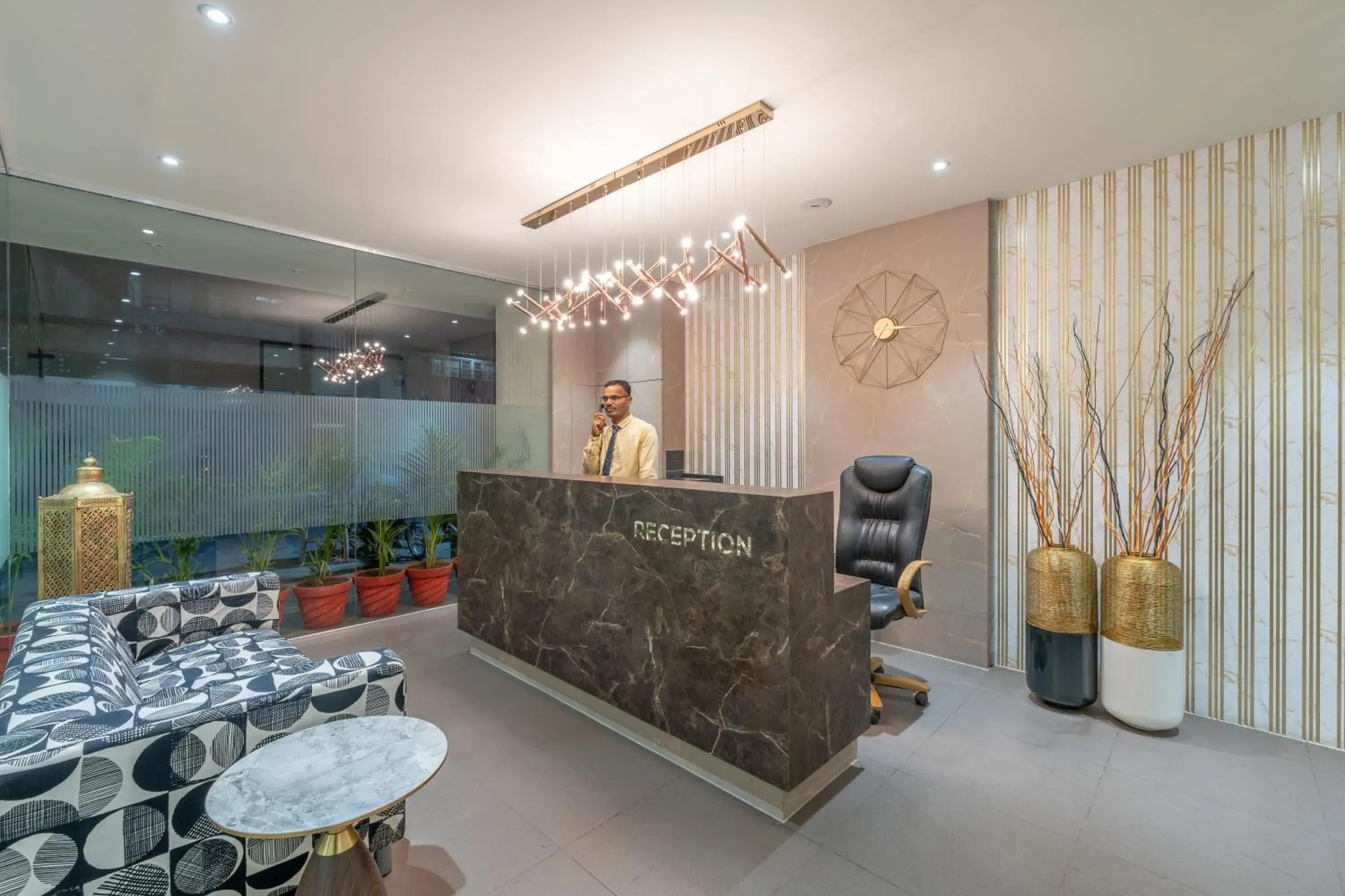 Lobby or reception in Hotel Devgiri Lobby or reception in Hotel Devgiri