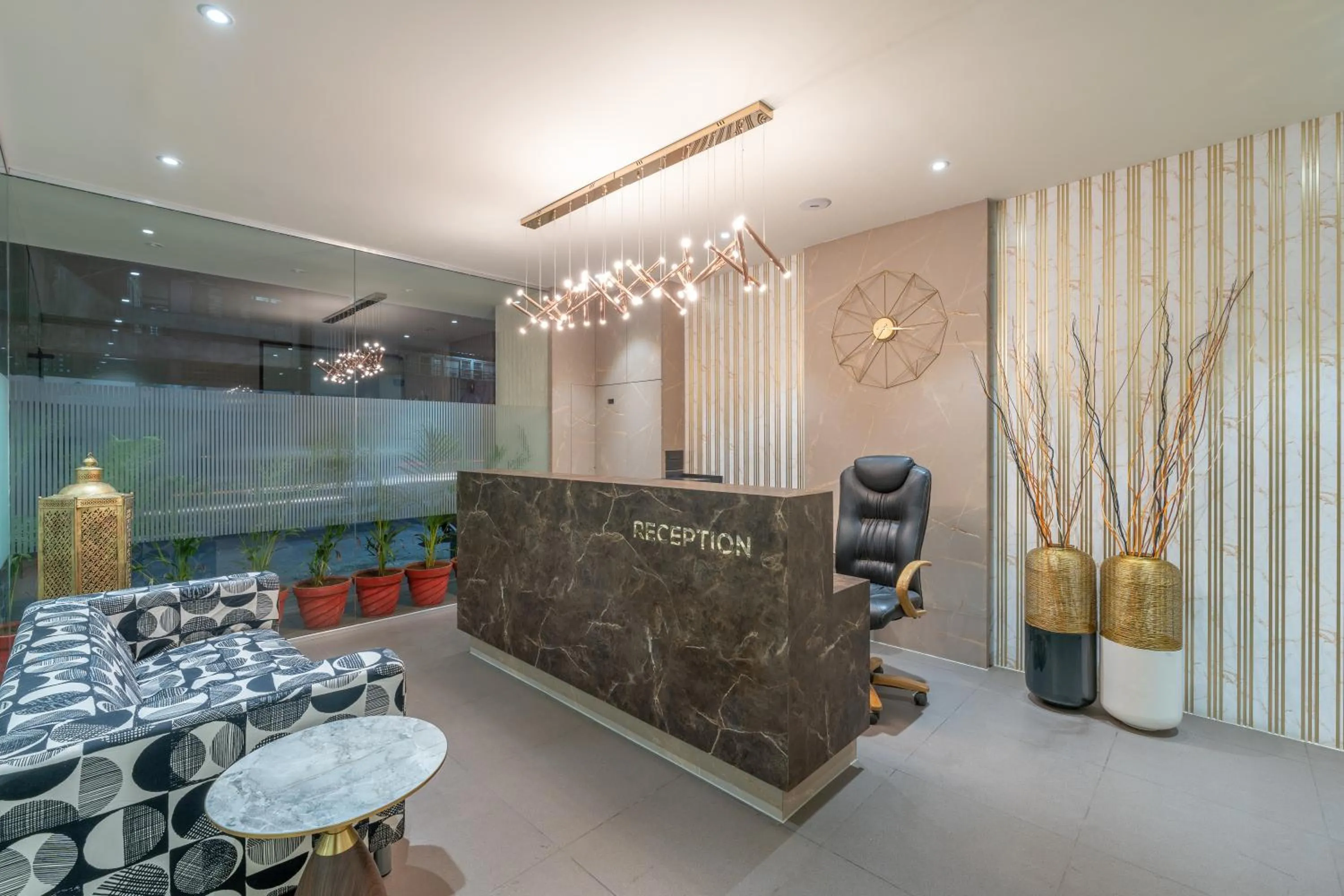 Lobby or reception in Hotel Devgiri