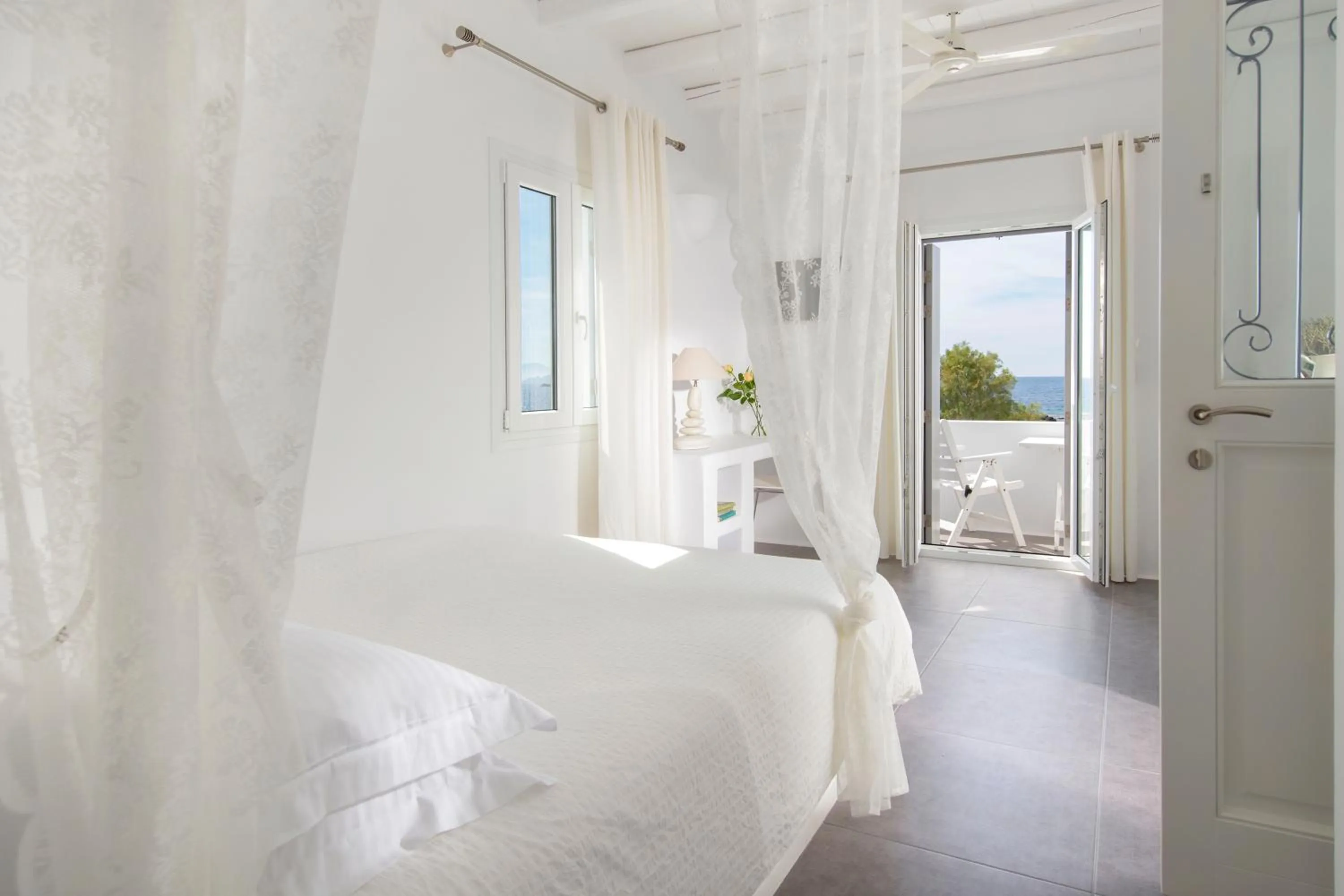 Bed in Nefeli Sunset Studios