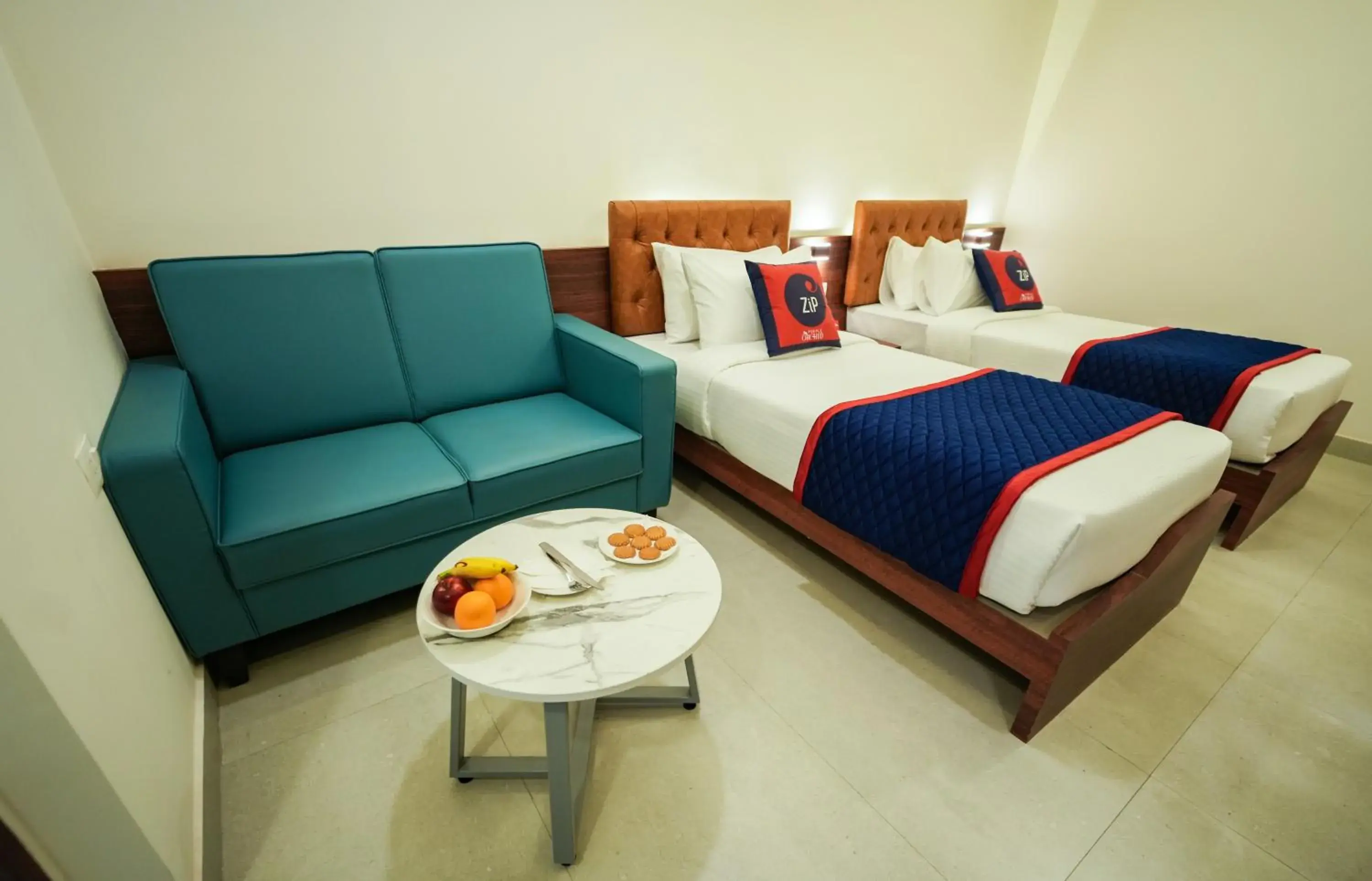 Bed in Zip By Spree Hotels PurpleOrchid Whitefield Bed in Zip By Spree Hotels PurpleOrchid Whitefield