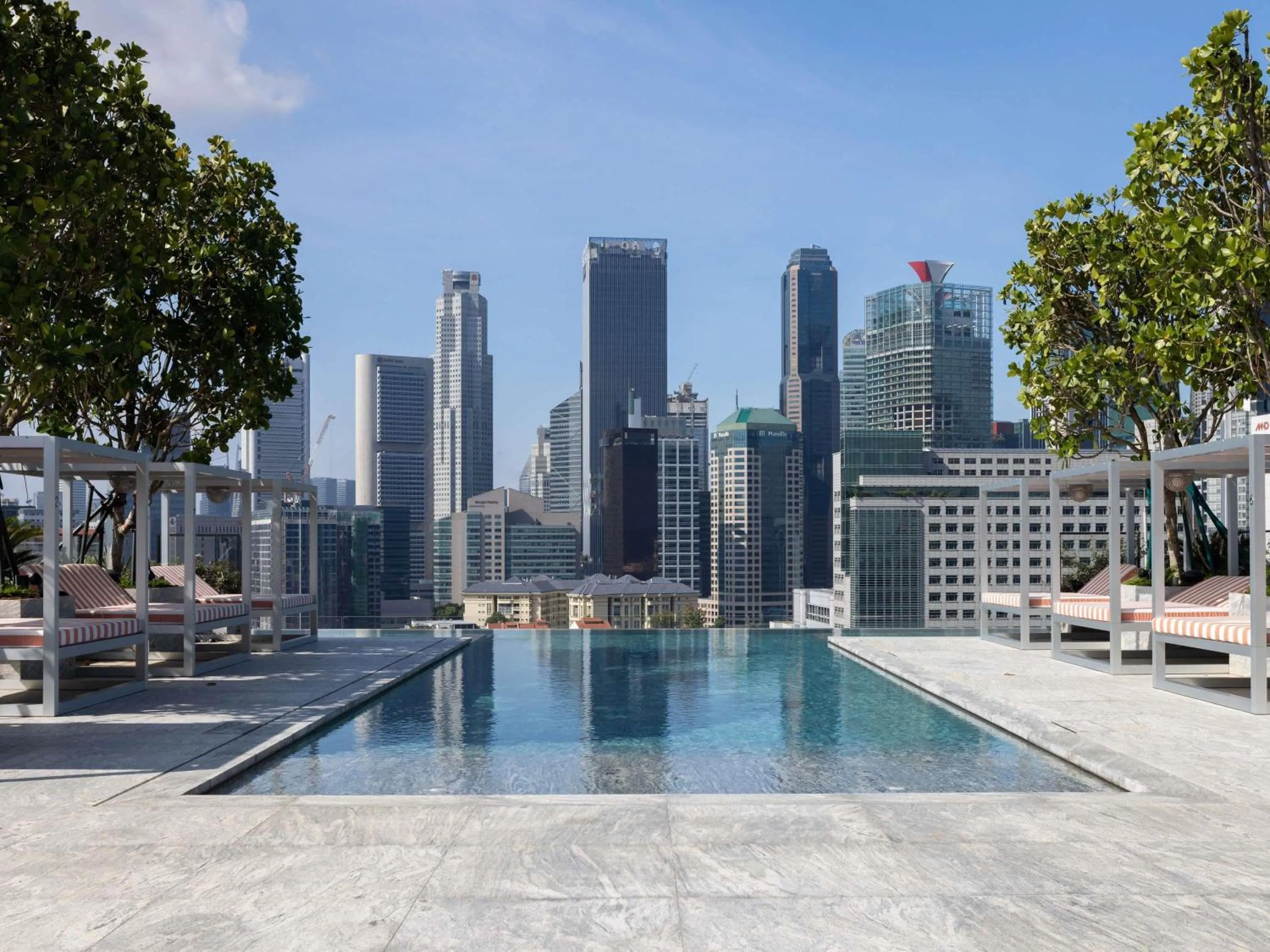 Pool view in Mondrian Singapore Duxton