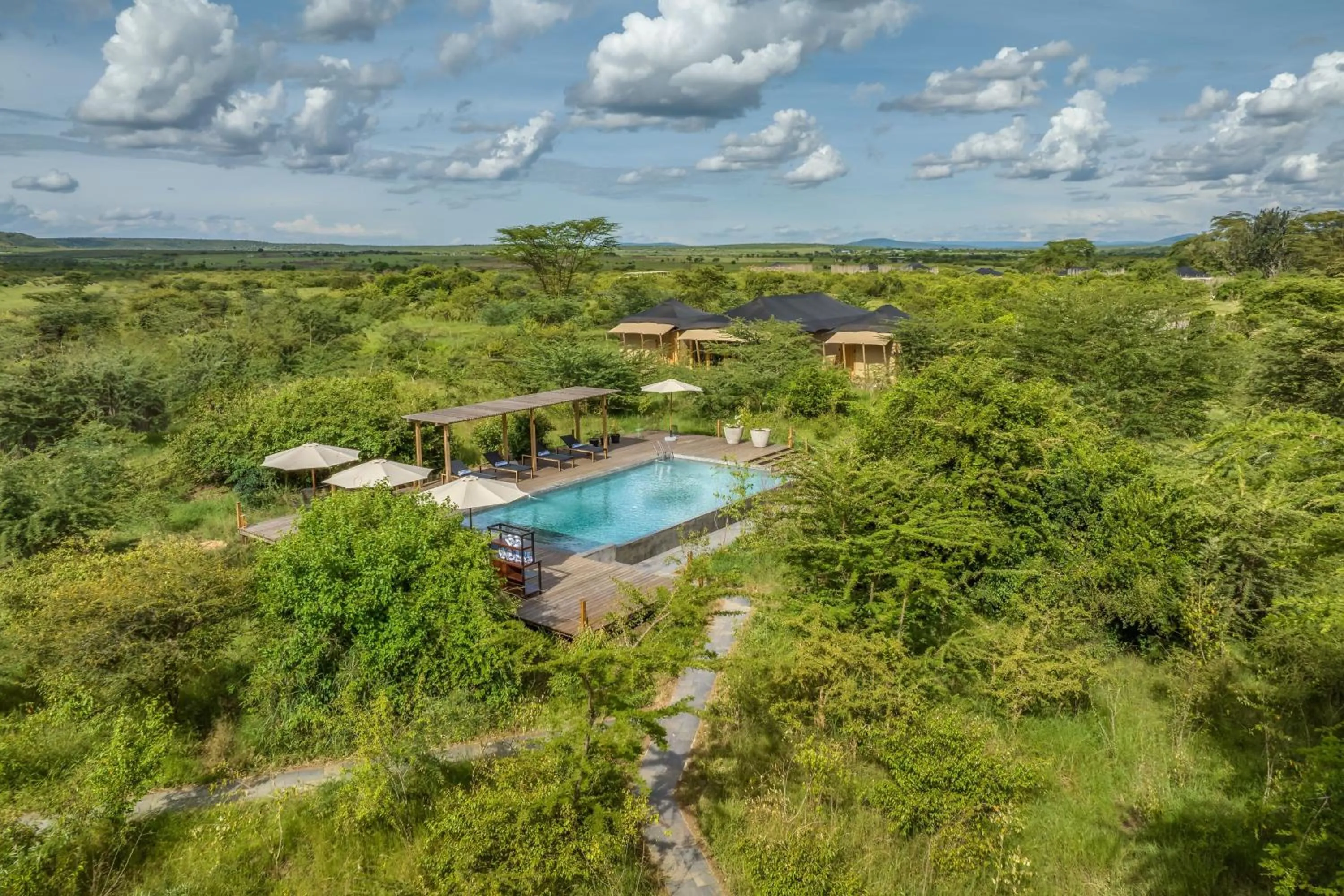 Swimming pool in JW Marriott Masai Mara Lodge