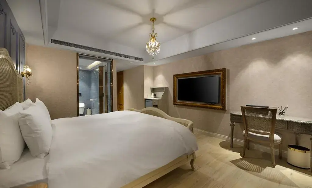 Bed in 格拉斯行館 Grasse Grace Manor 苗栗唯一SLH會員 Bed in 格拉斯行館 Grasse Grace Manor 苗栗唯一SLH會員