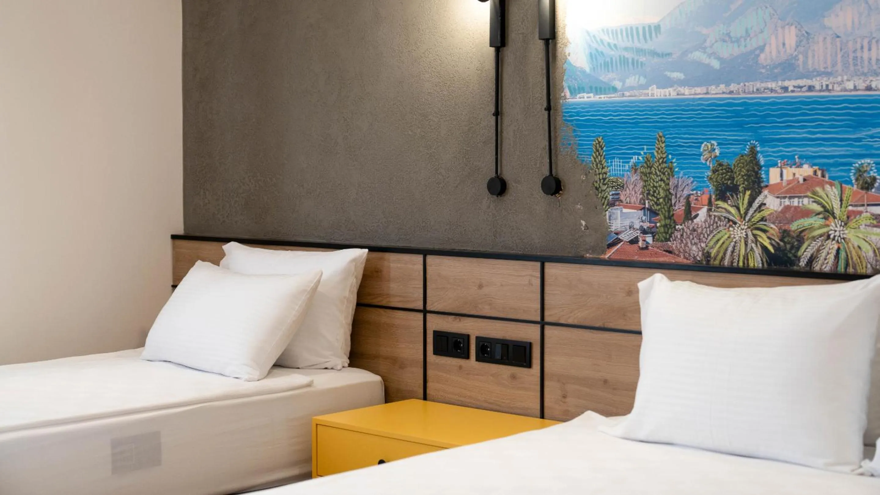 Decorative detail, Bed in Just Inn City