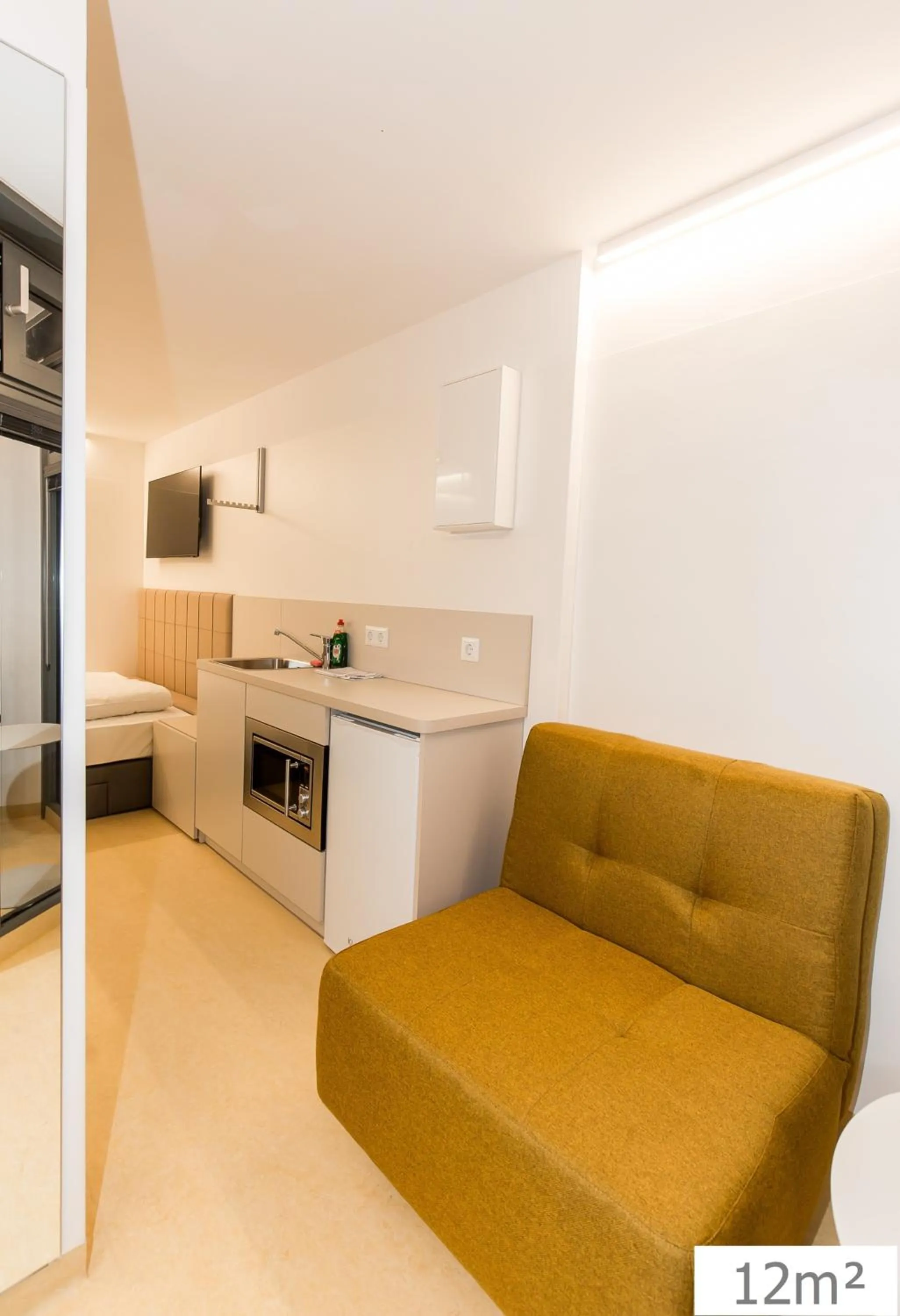 Kitchen or kitchenette in Smart Nano Living - Wien Hauptbahnhof - self check-in