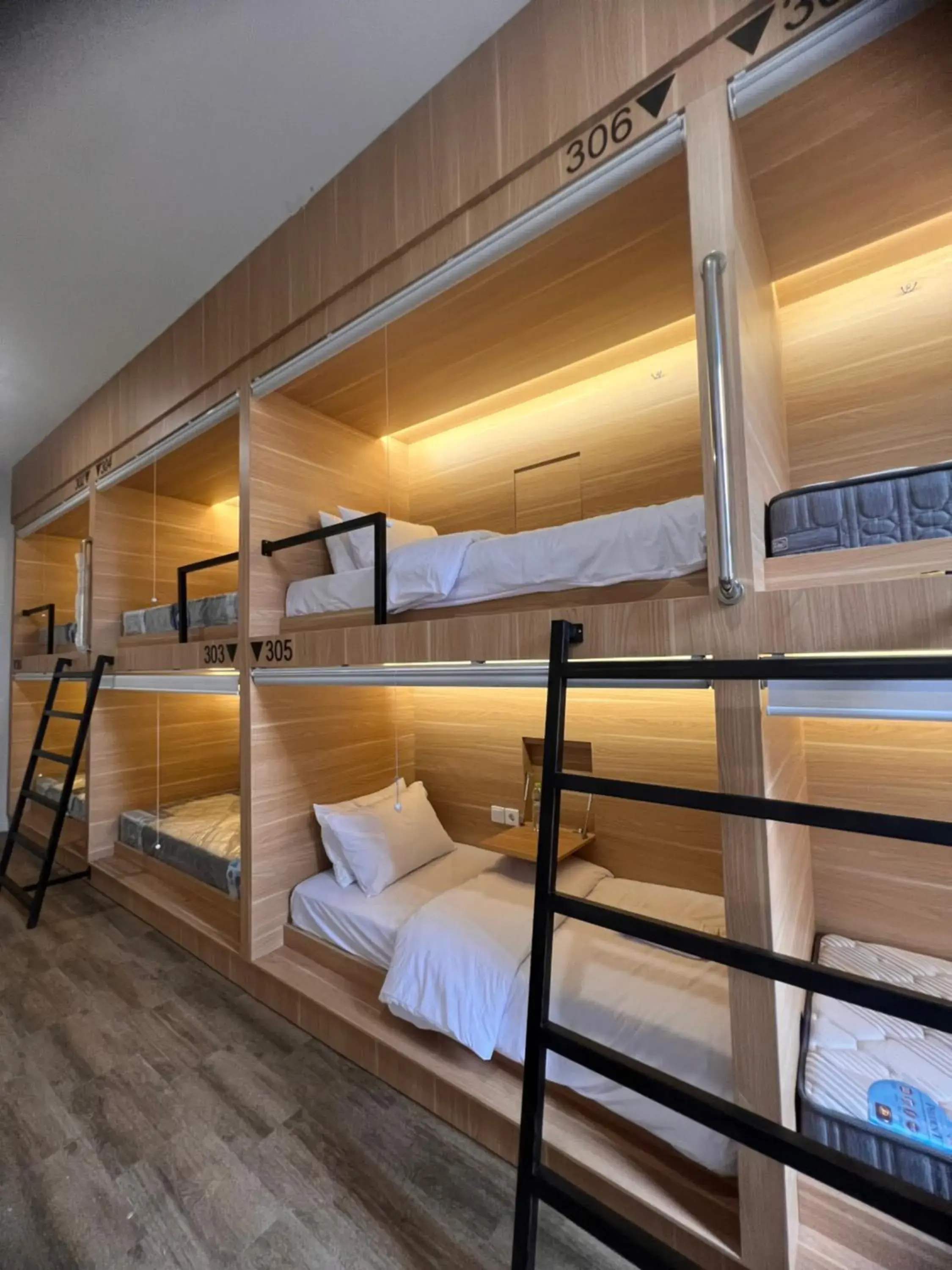 Single Bed in Female Dormitory Room in Sleep Studio Hotel City Center Surabaya Single Bed in Female Dormitory Room in Sleep Studio Hotel City Center Surabaya