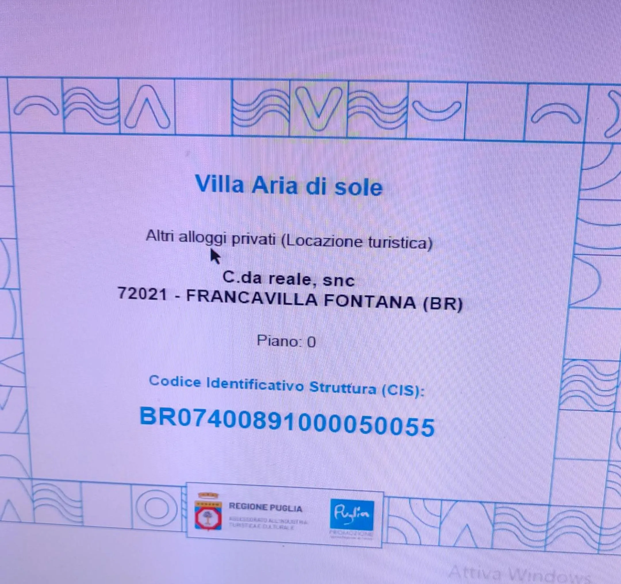 Villa con piscina Aria di sole