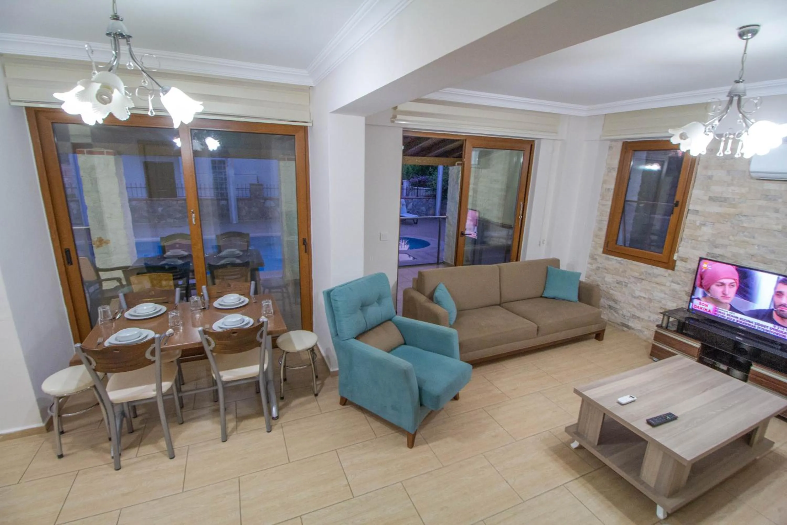 TV and multimedia in Prestij Makri 4+1 Villa, Özel Havuzlu, Fethiye