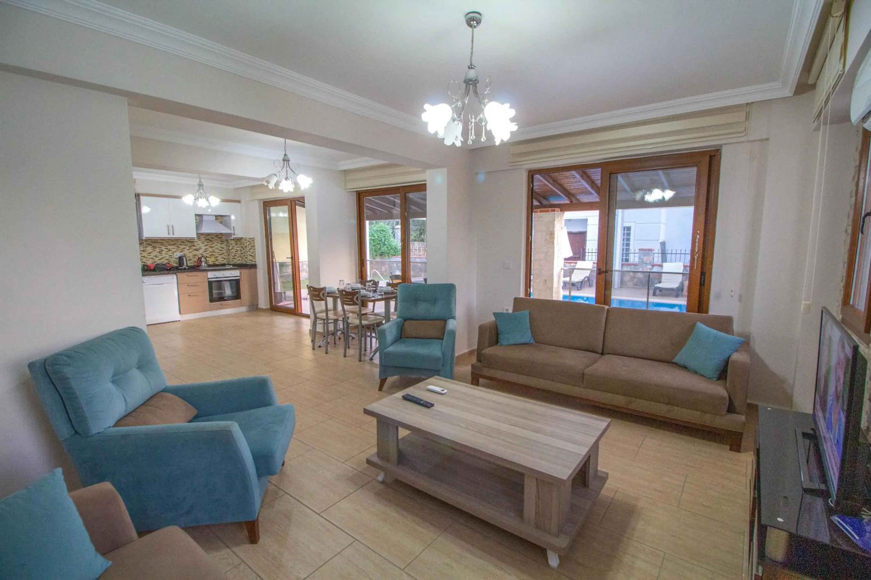 TV and multimedia in Prestij Makri 4+1 Villa, Özel Havuzlu, Fethiye